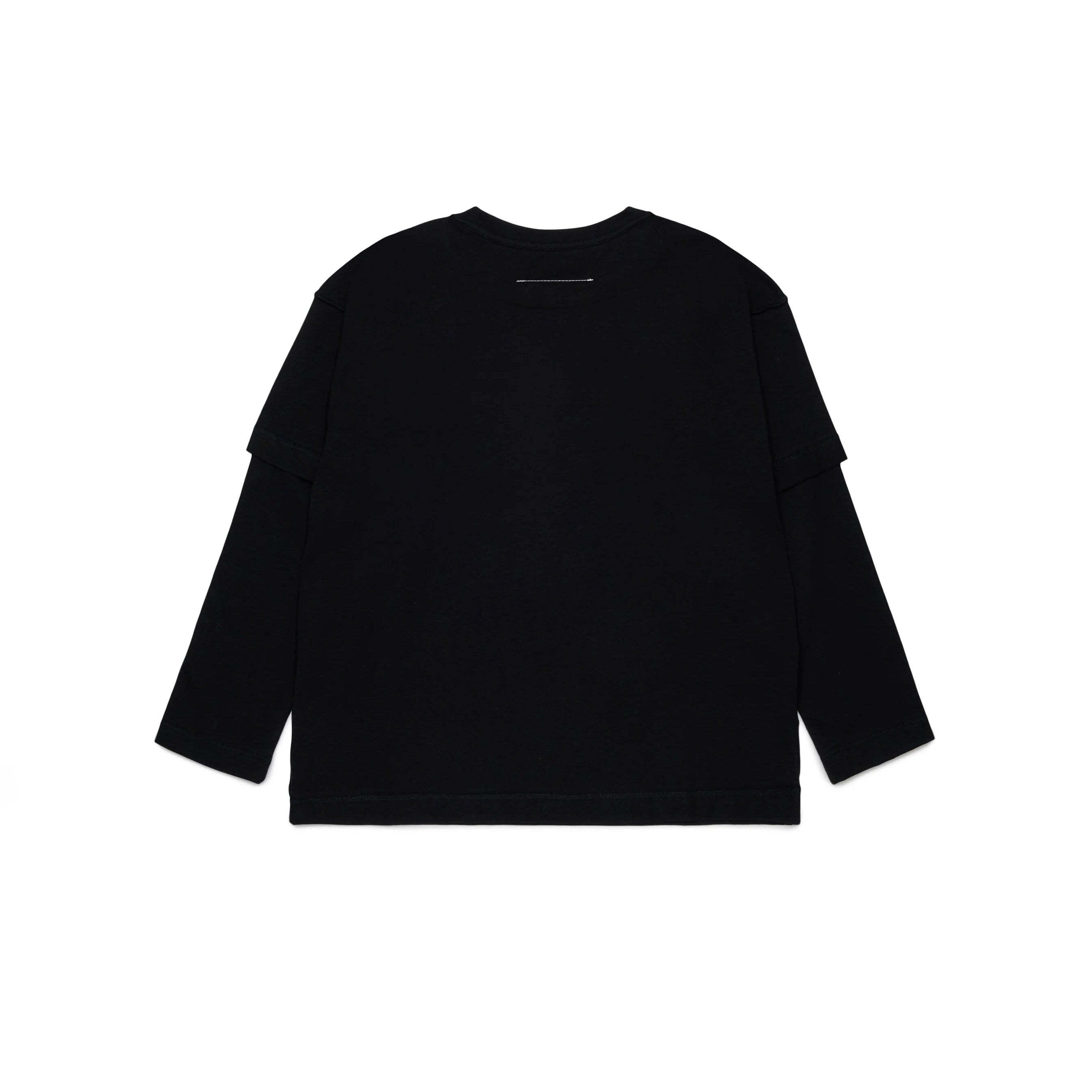 Boys & Girls Black Logo Cotton Long Sleeves T-Shirt