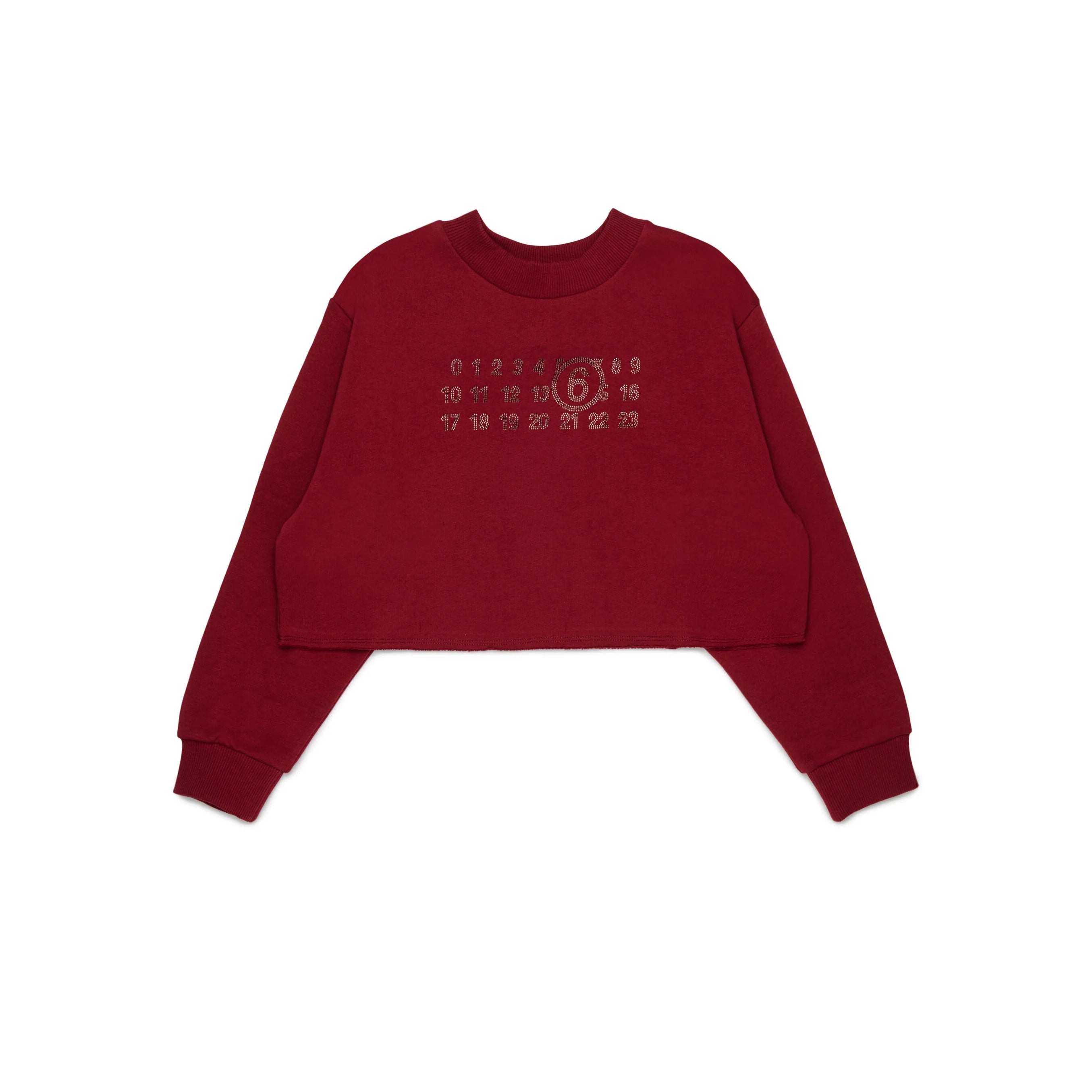 Girls Red Logo Cotton Sweatshirt