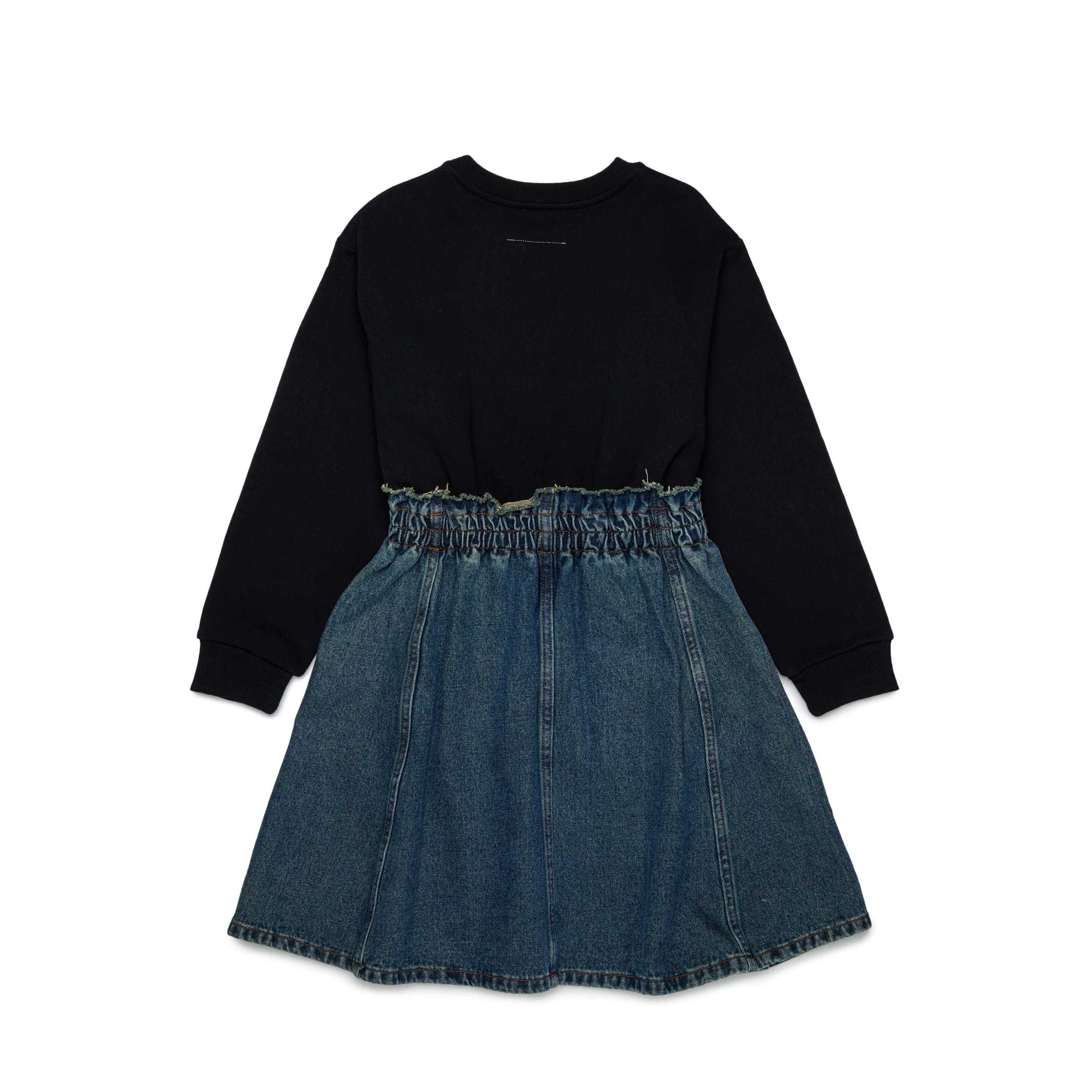Girls Black & Blue Denim Dress