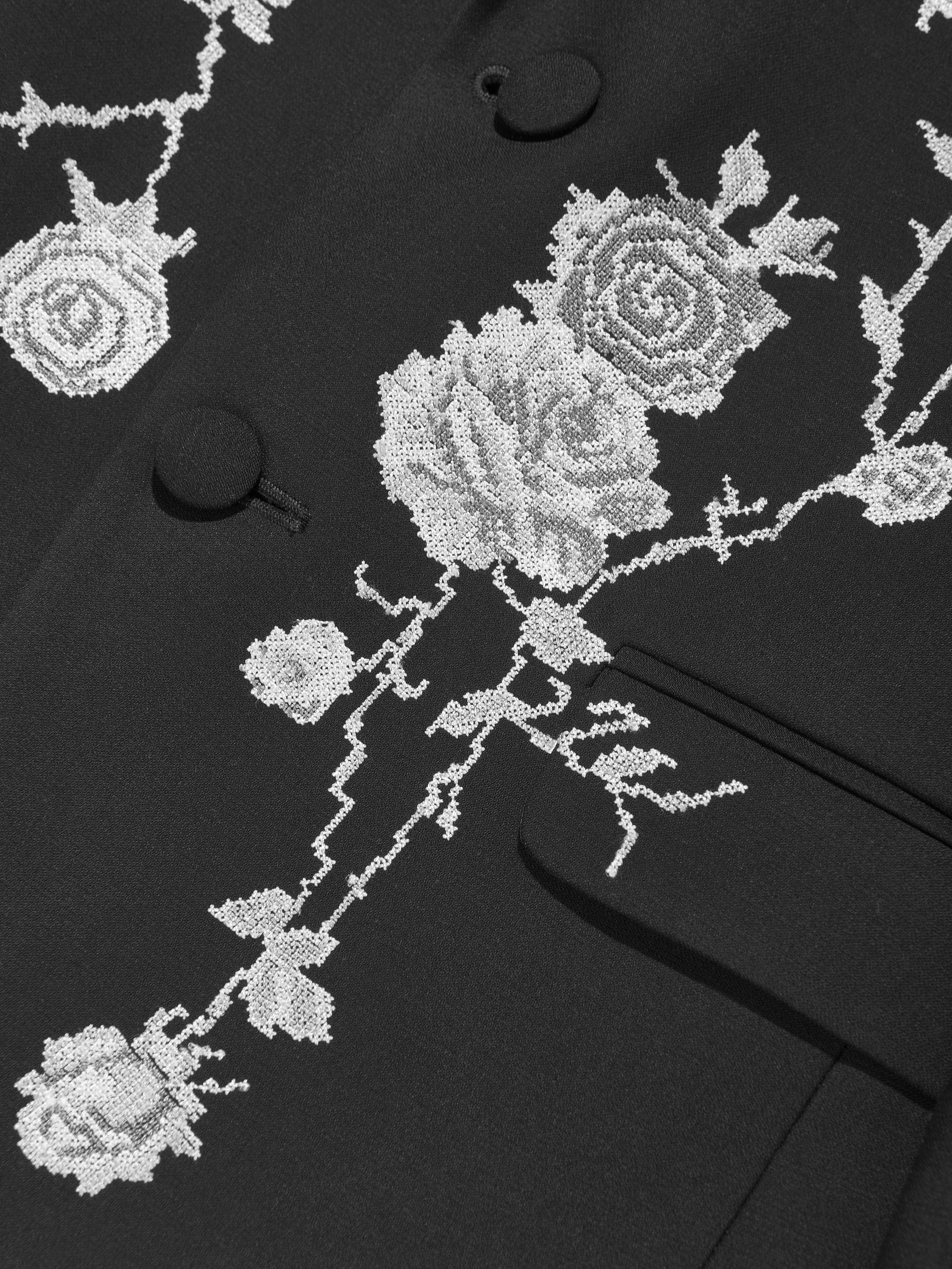 Boys Floral Lucien Blazer in Black