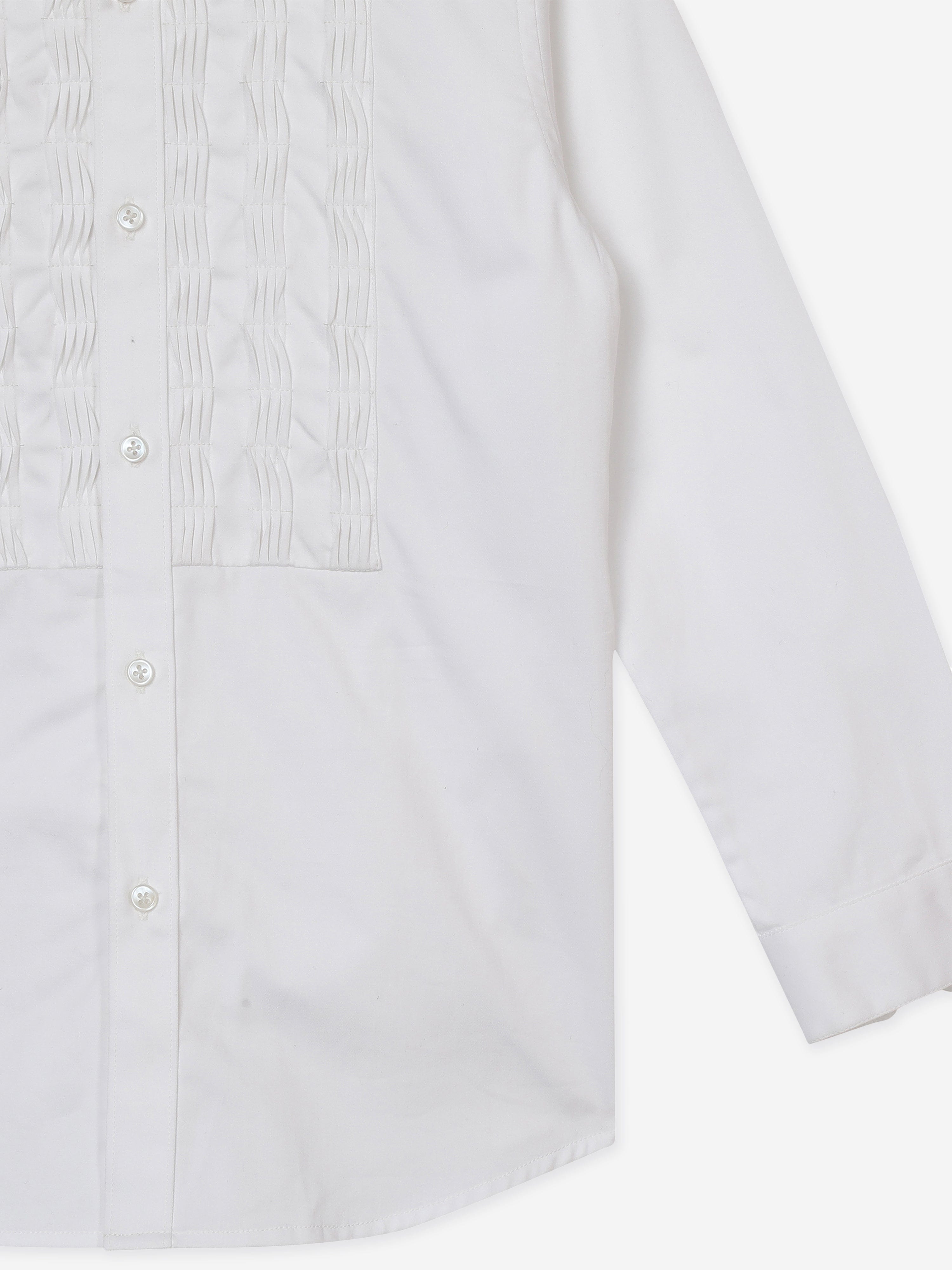 Boys Embroidered Tristan Shirt in White