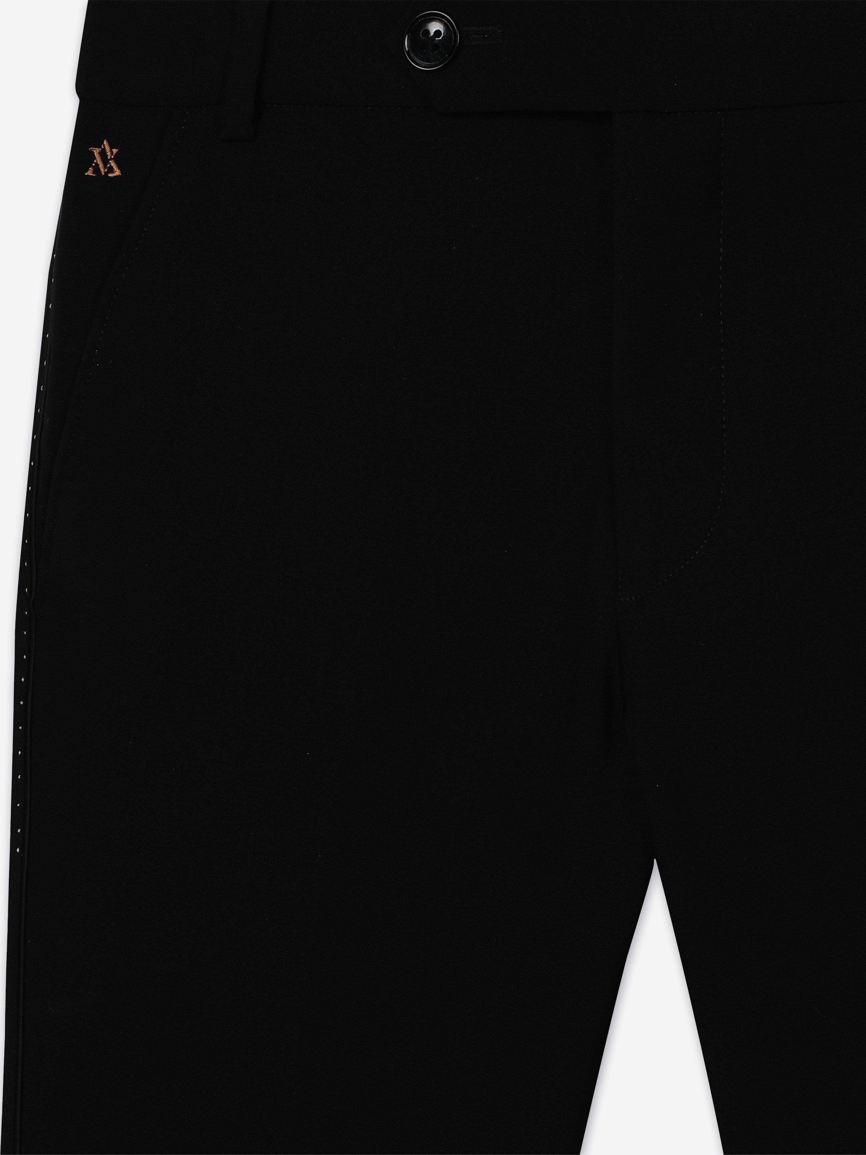 Boys Wool Blend Tristan Trousers in Black