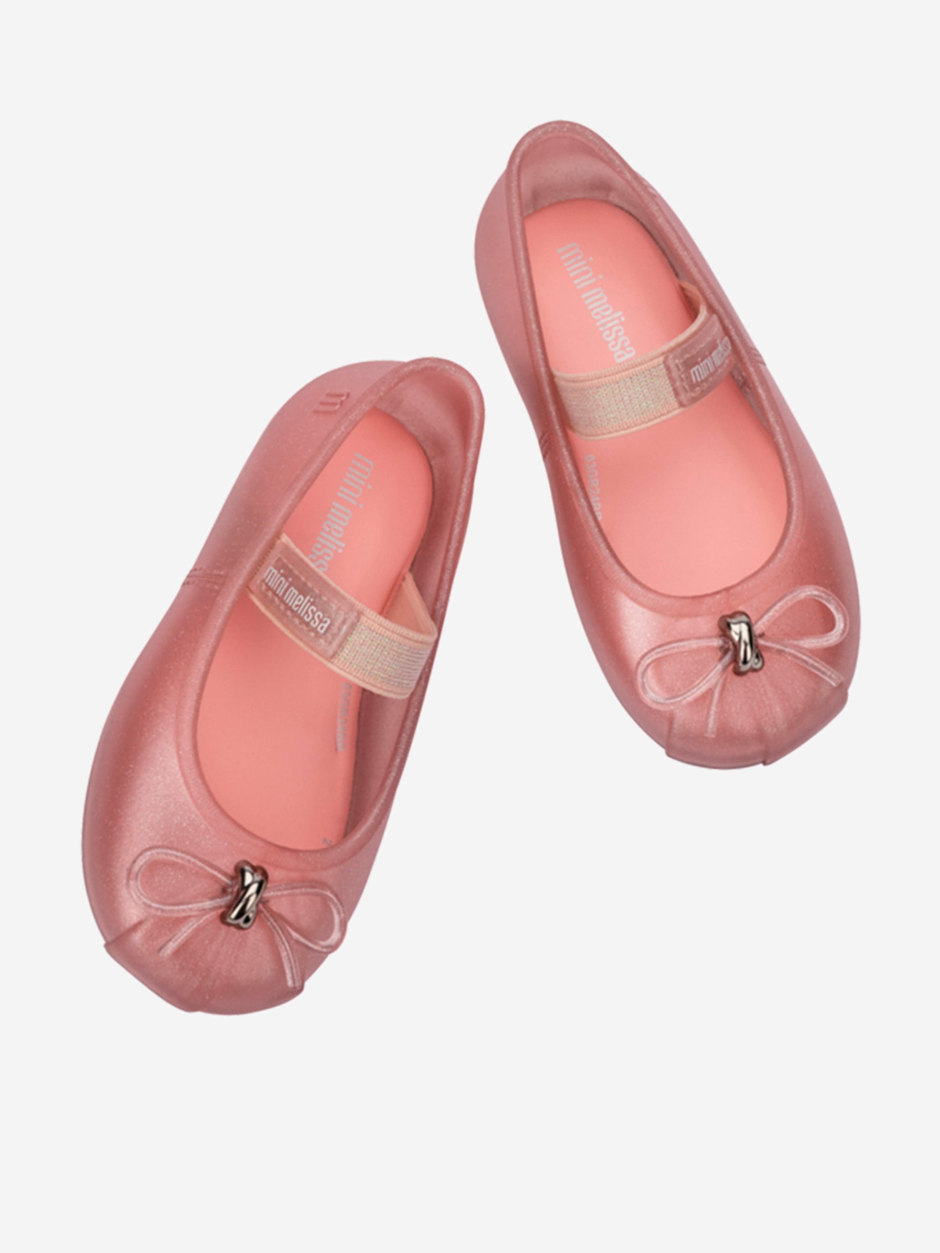 Mini Melissa Girls Sophie Ballet Flats in Pink