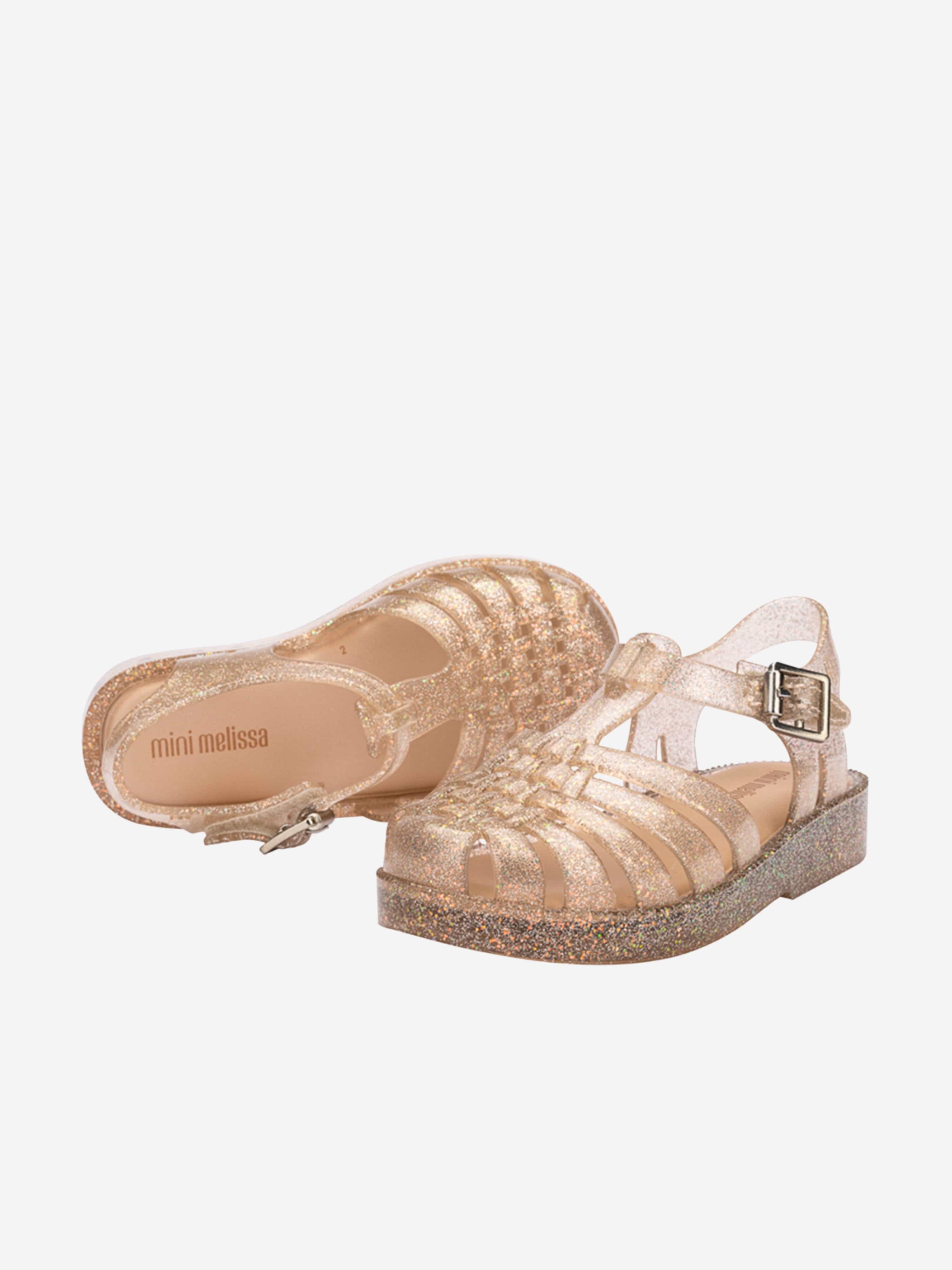 Girls Possession Shiny Sandals in Gold