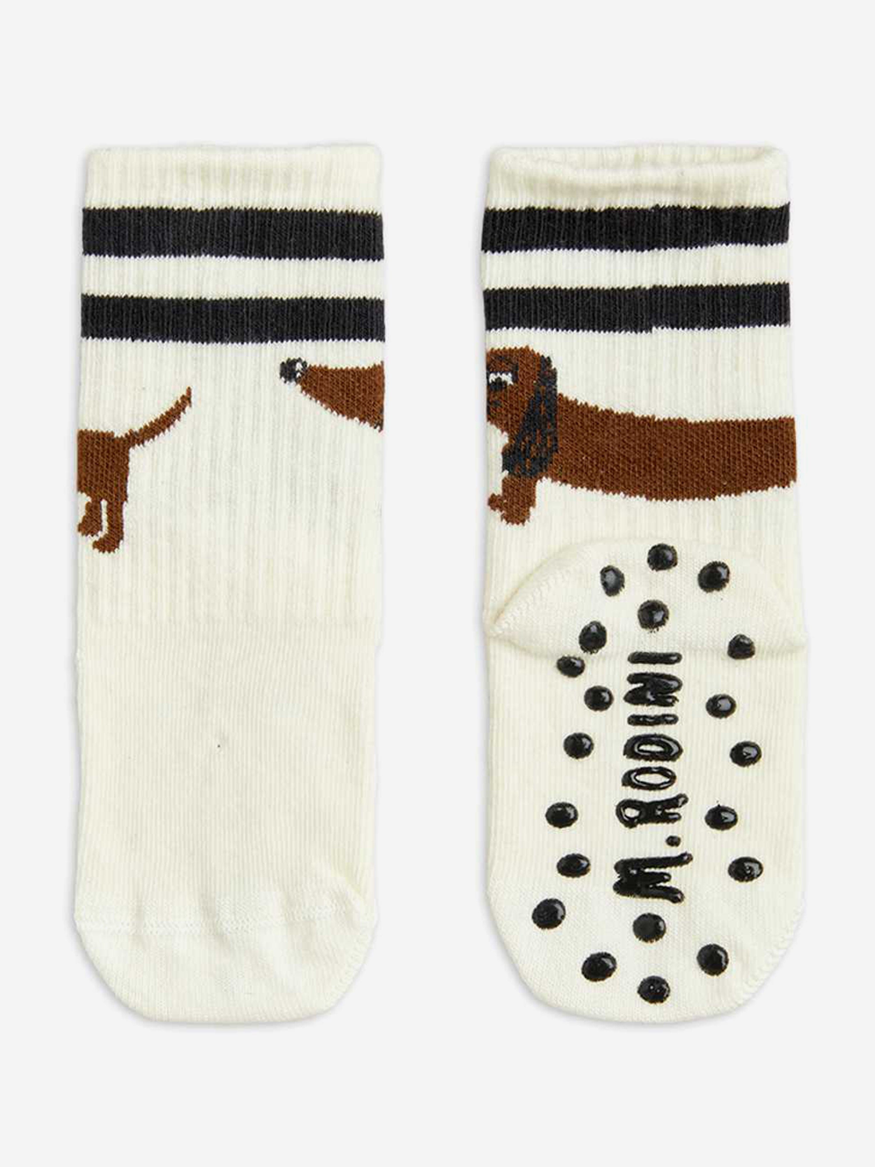 Kids Dog 1-Pack Anti-Slip Socks in White
