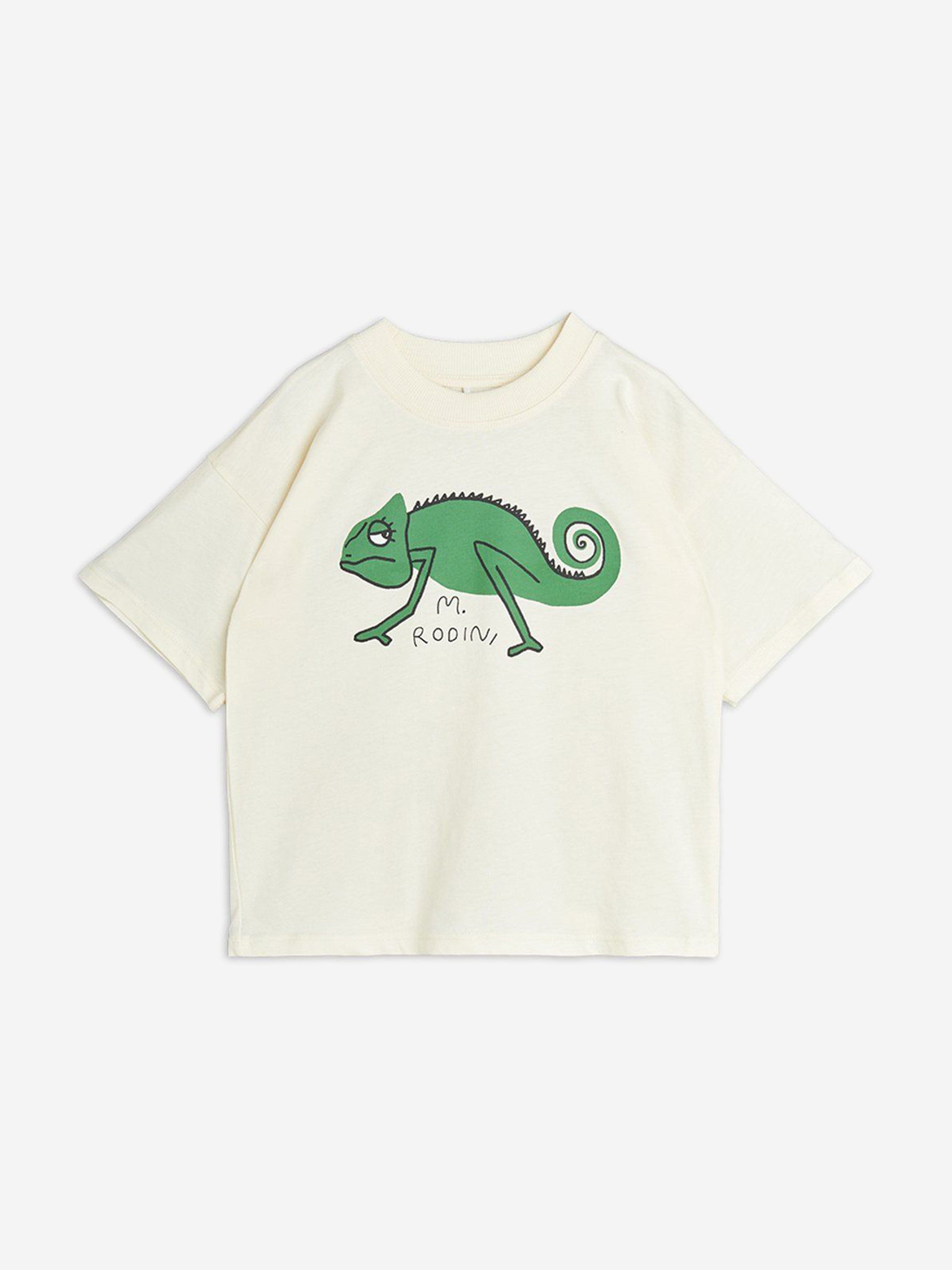 Boys Lizard T-Shirt in Ivory
