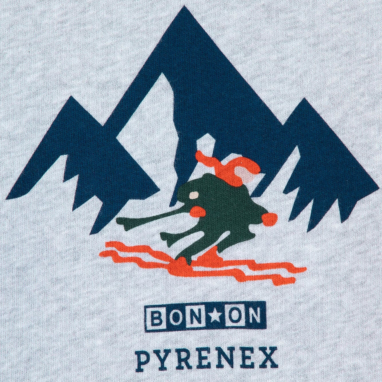 Sweat-shirt Unisexe en Molleton de Coton Gris (Bonton x Pyrenex)