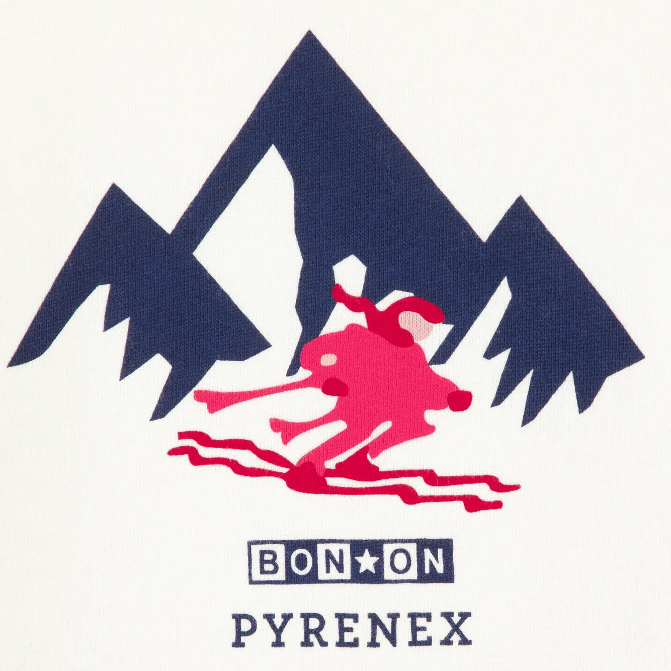 Sweat-shirt en coton blanc pour Garçons & Filles (Bonton x Pyrenex)