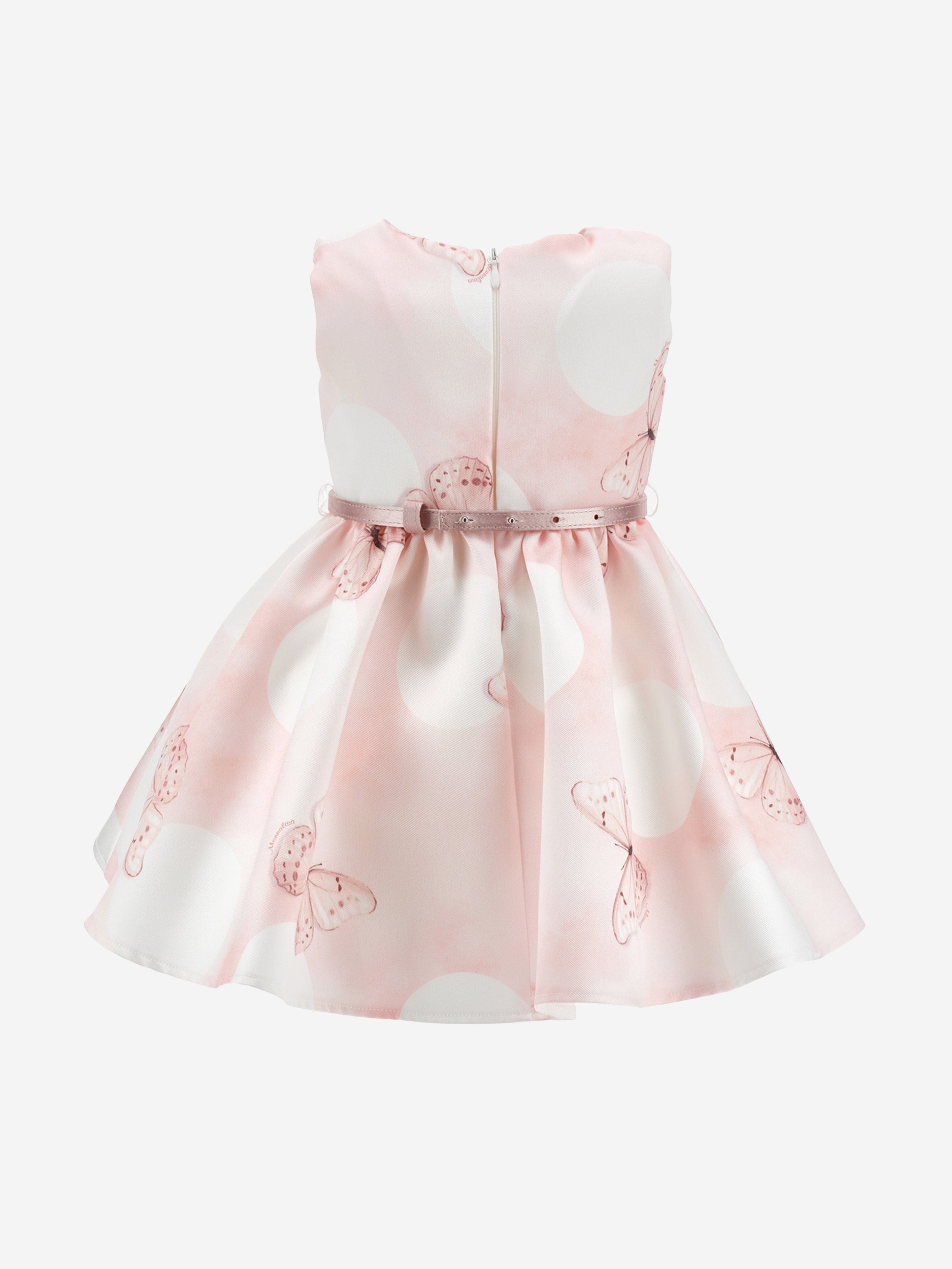Baby Girls Spotted Butterfly Dress in Pink