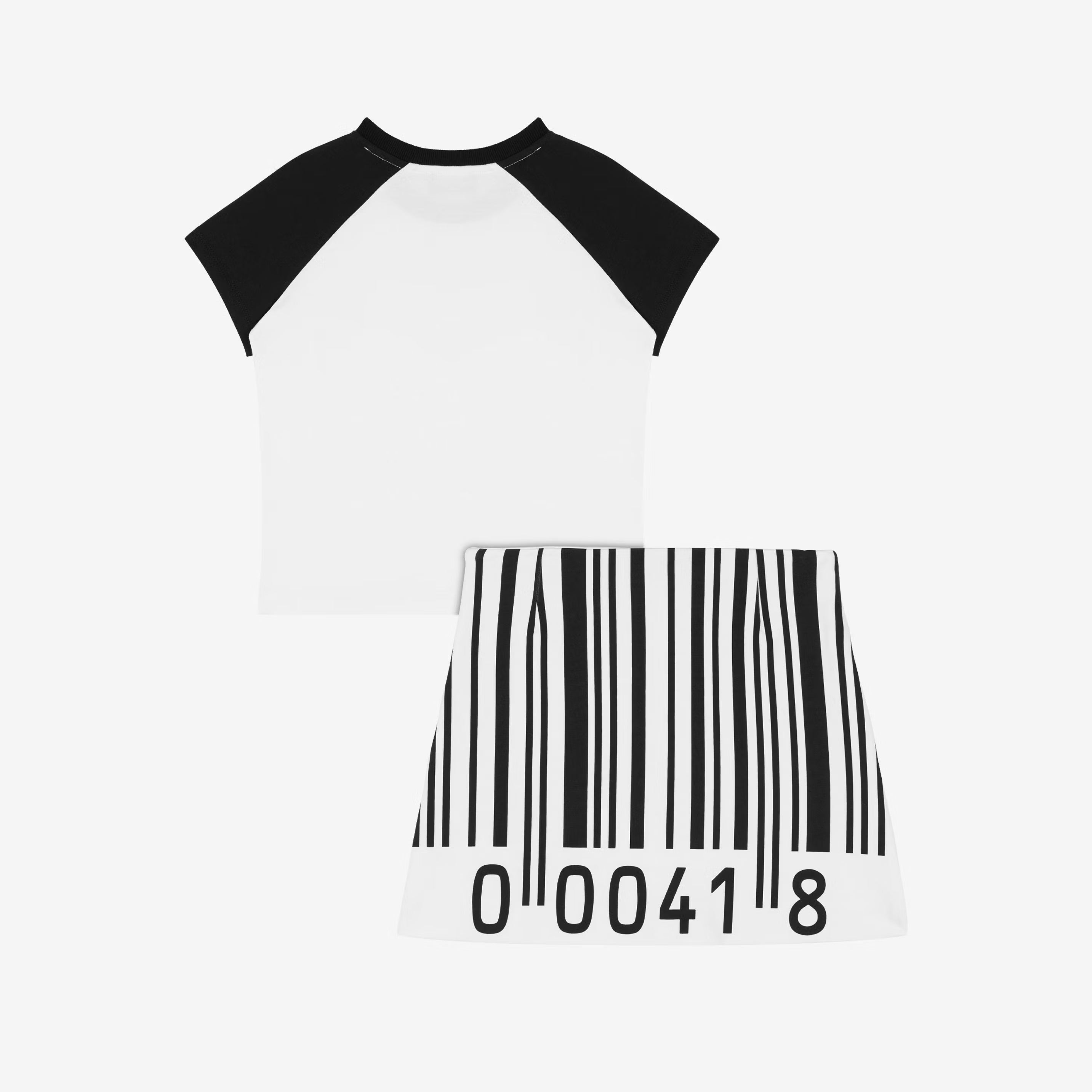 Girls White Logo T-Shirt & Skirt Set