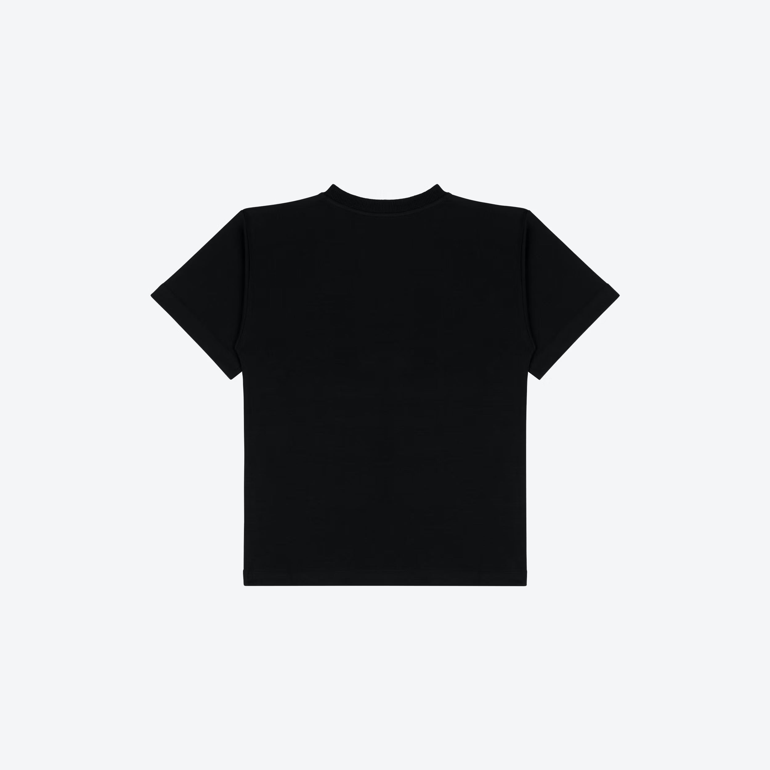 Girls Black Logo Cotton T-Shirt