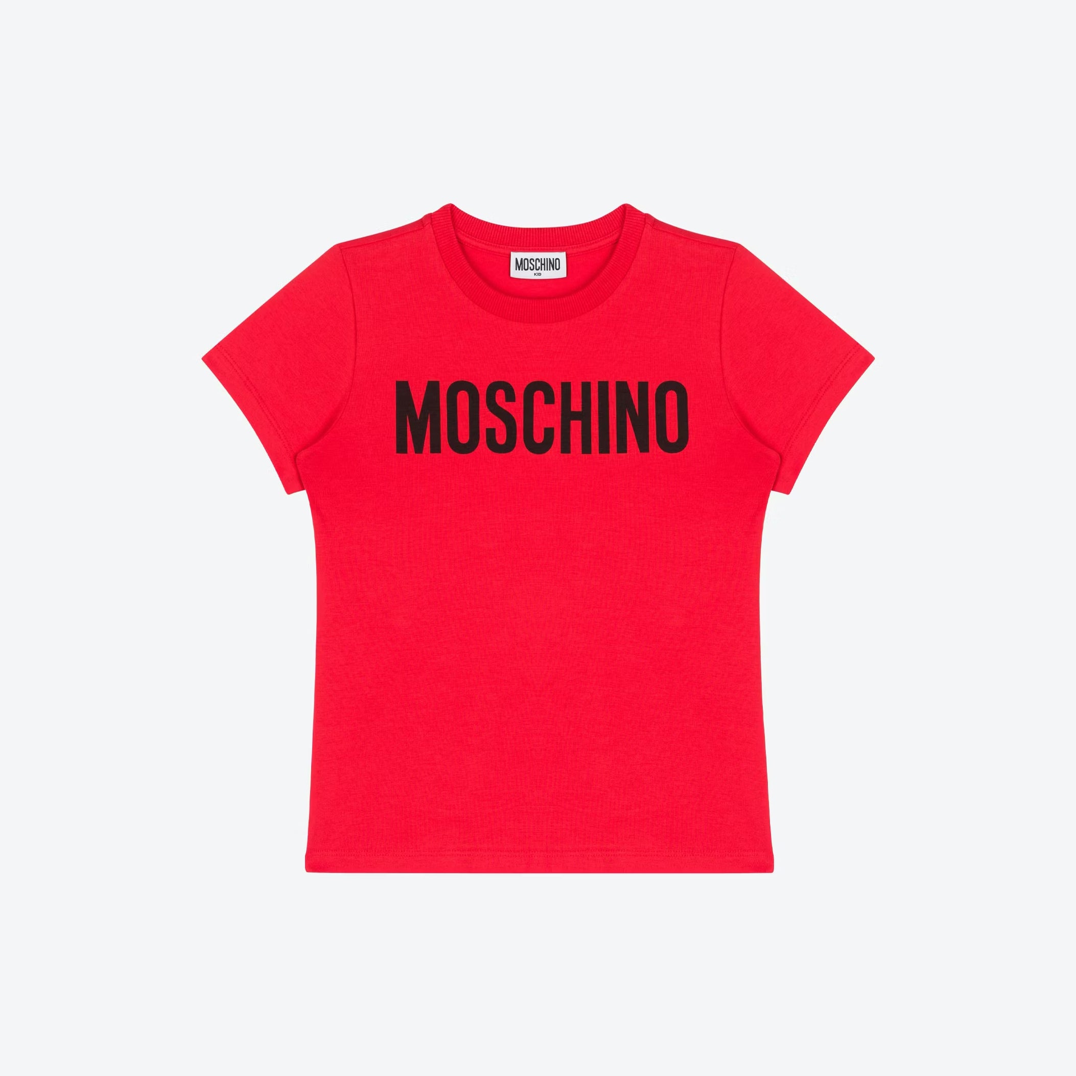Boys & Girls Red Logo Cotton T-Shirt