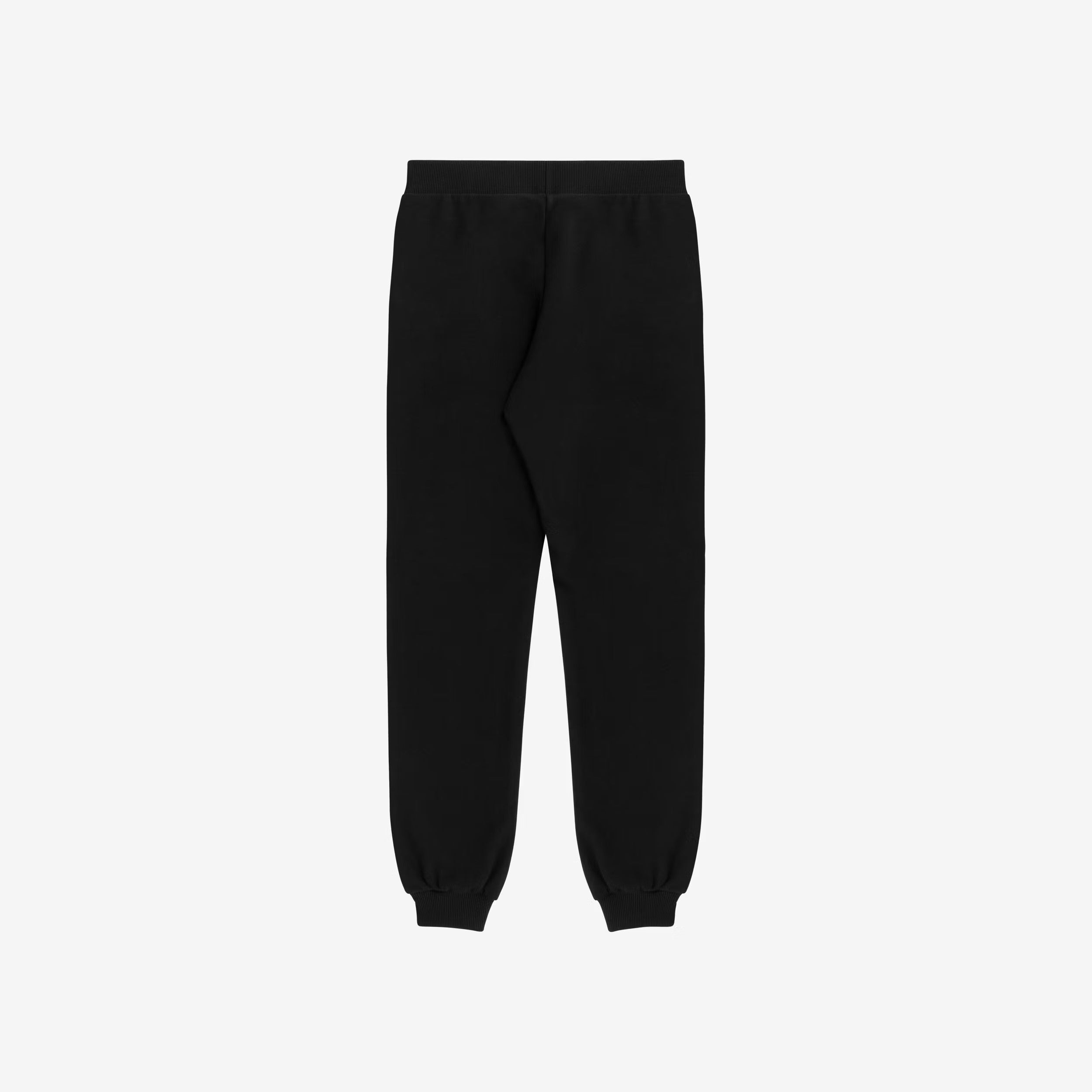 Boys & Girls Black Printed Logo Cotton Trousers