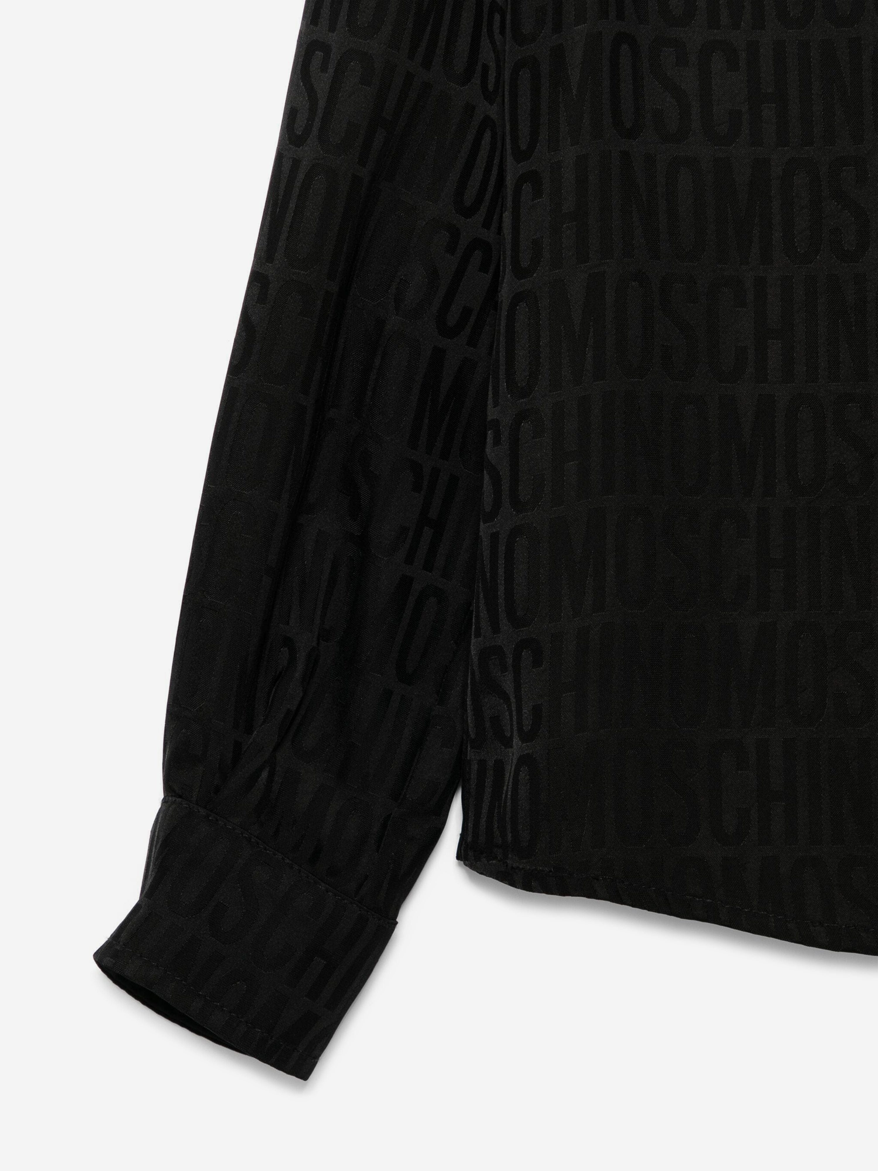 Boys All Over Logo Shirt in Black