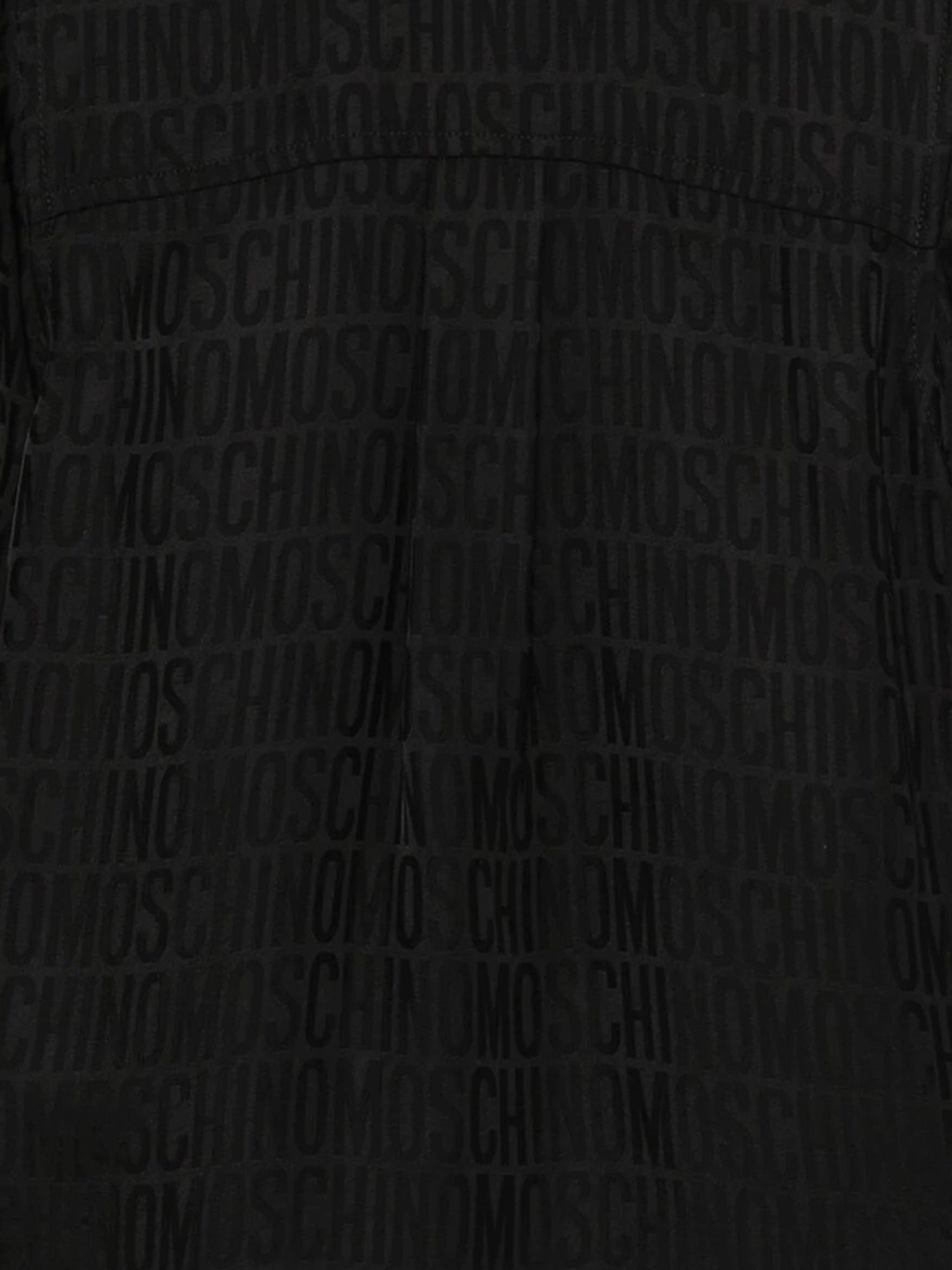 Boys All Over Logo Shirt in Black