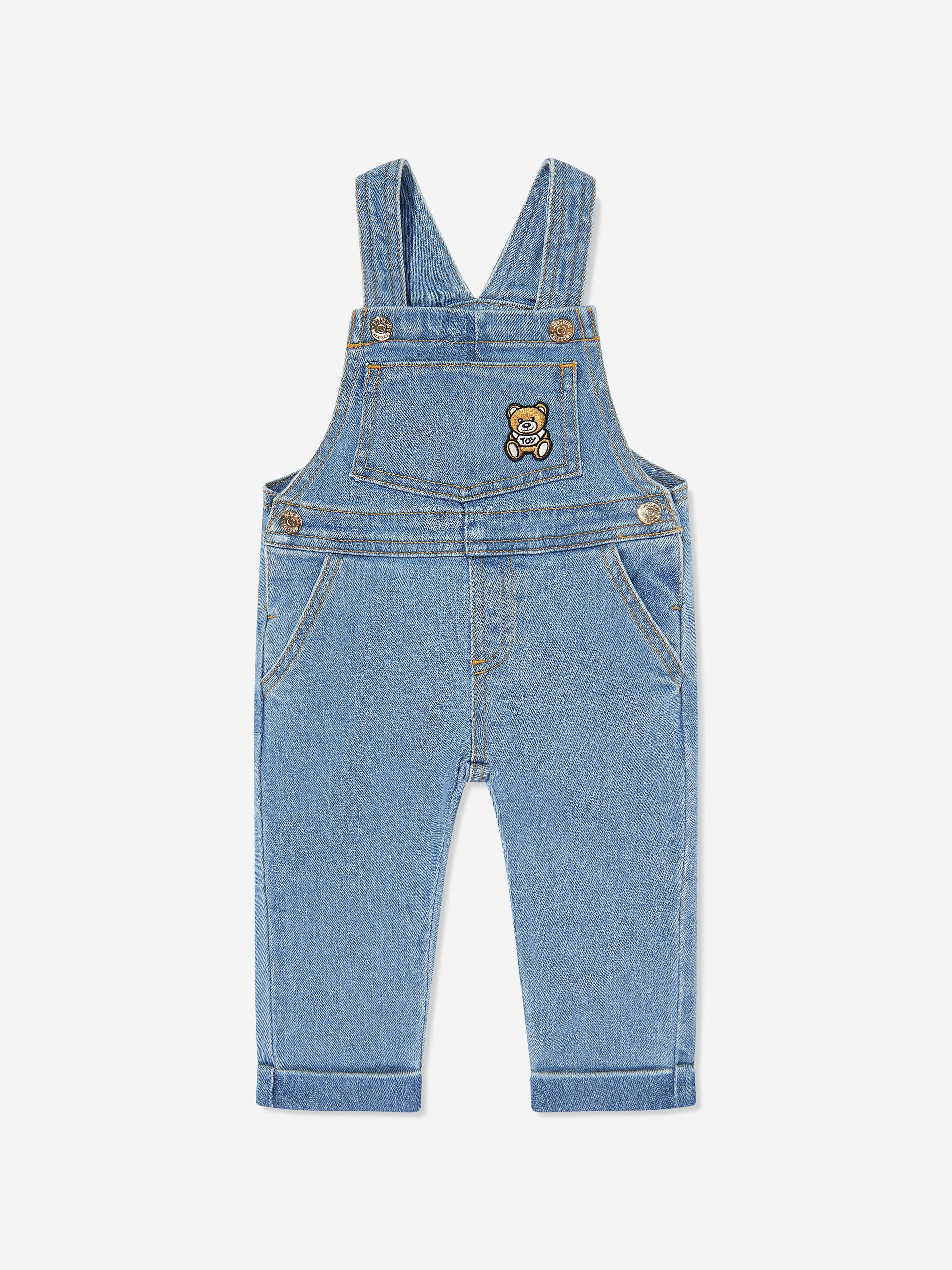 Moschino Baby Boys T-Shirt And Dungarees Set in Blue