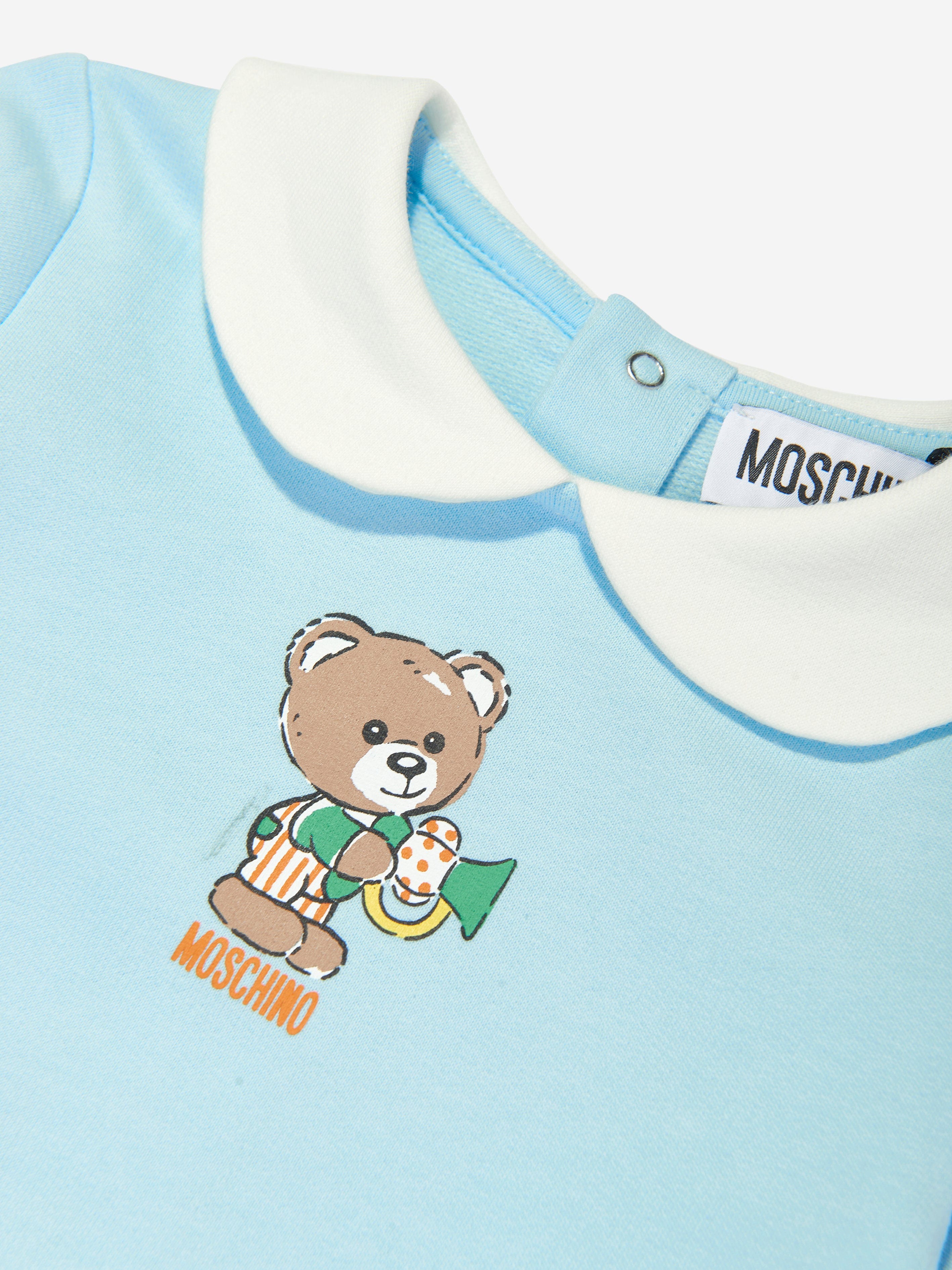 Baby Boys Bear Babygrow in Blue