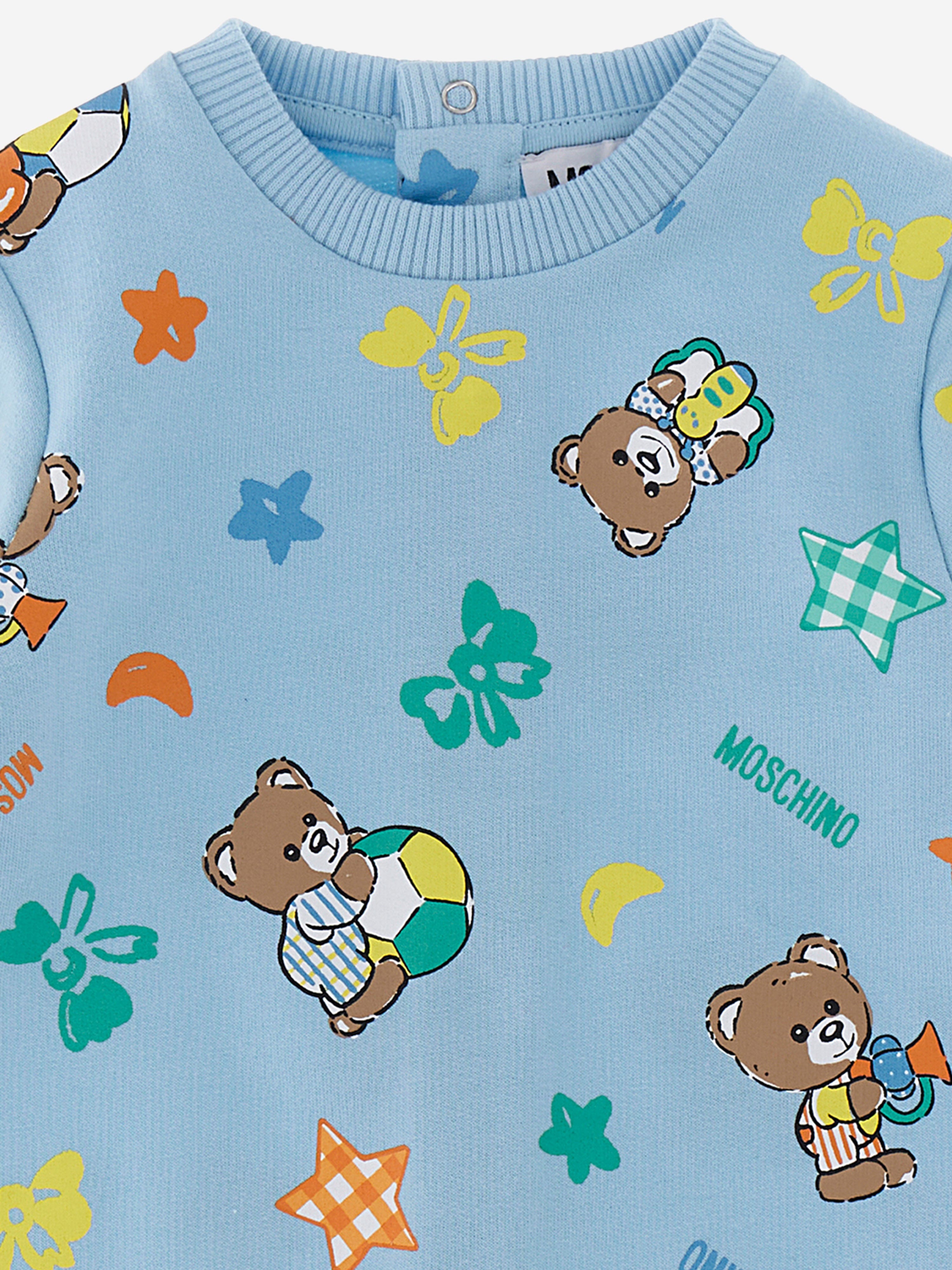 Baby Boys Teddy Bear Babygrow in Blue
