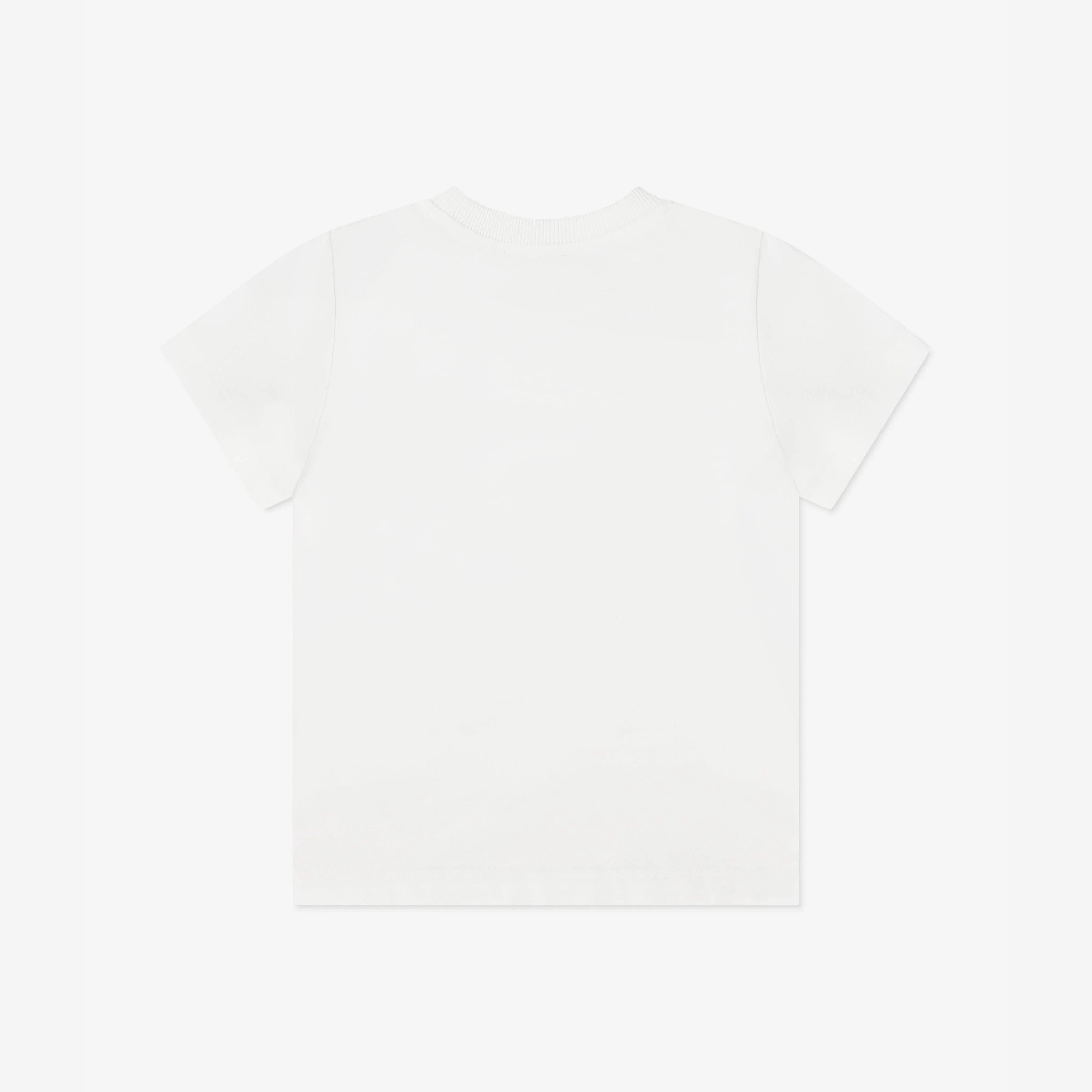 Boys & Girls White Bear Printed Cotton T-Shirt