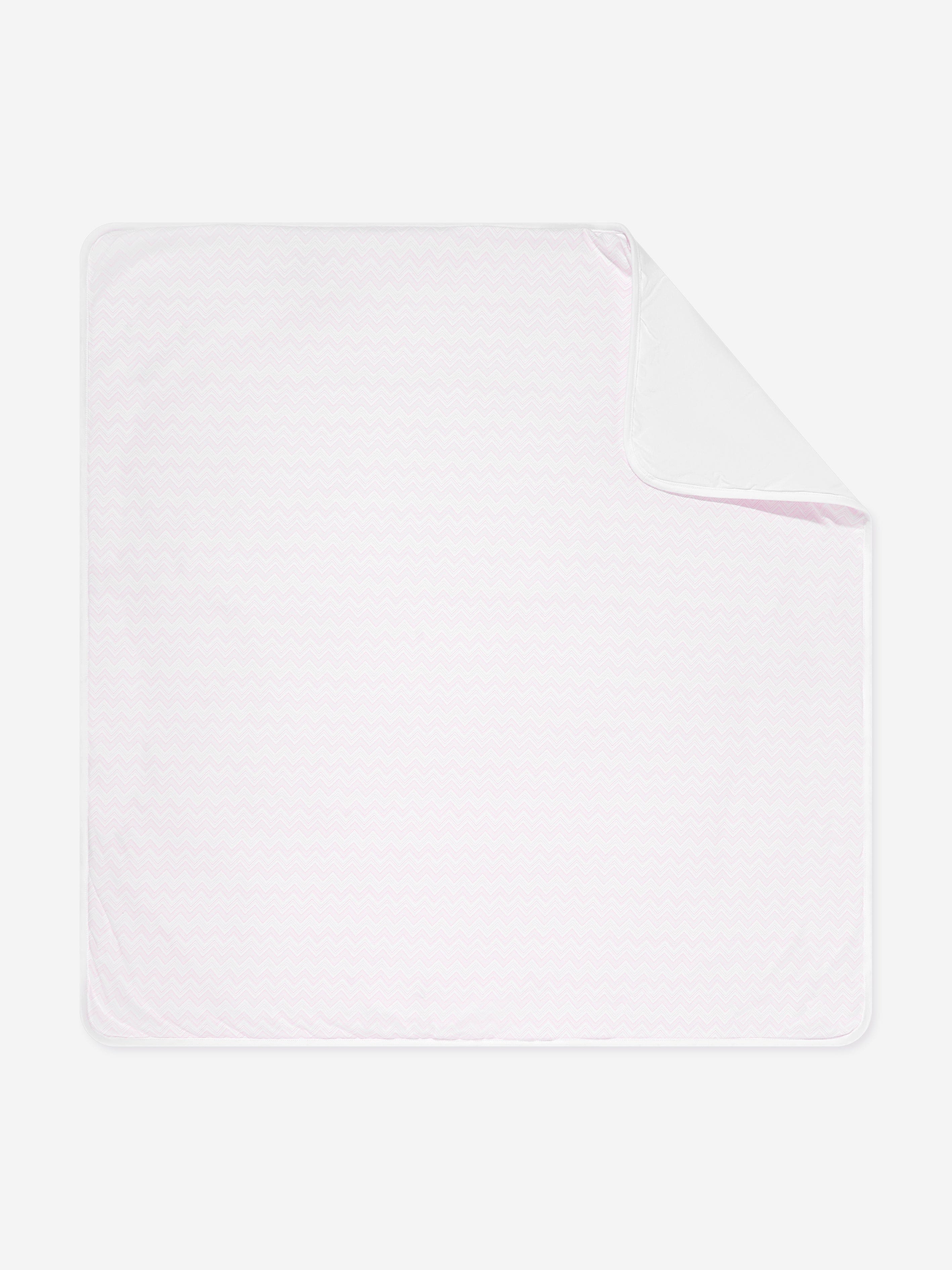 Baby Girls Zigzag Blanket in Pink (79cm)