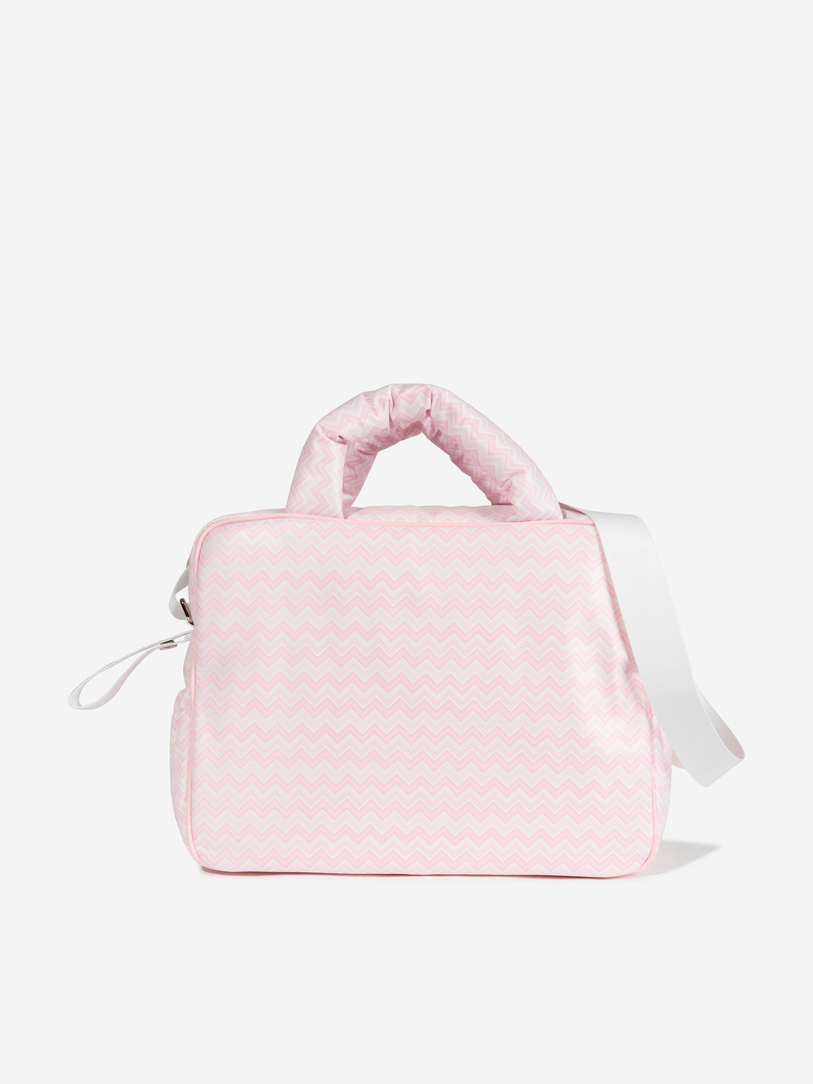 Baby Girls Zigzag Changing Bag in Pink (35cm)