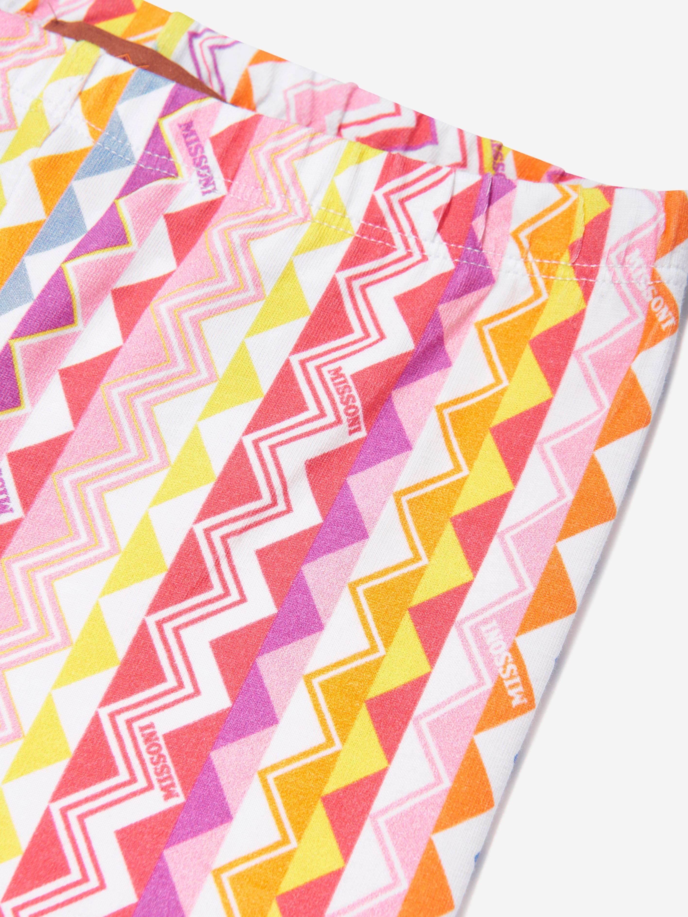 Girls Zigzag Leggings in Multicolour