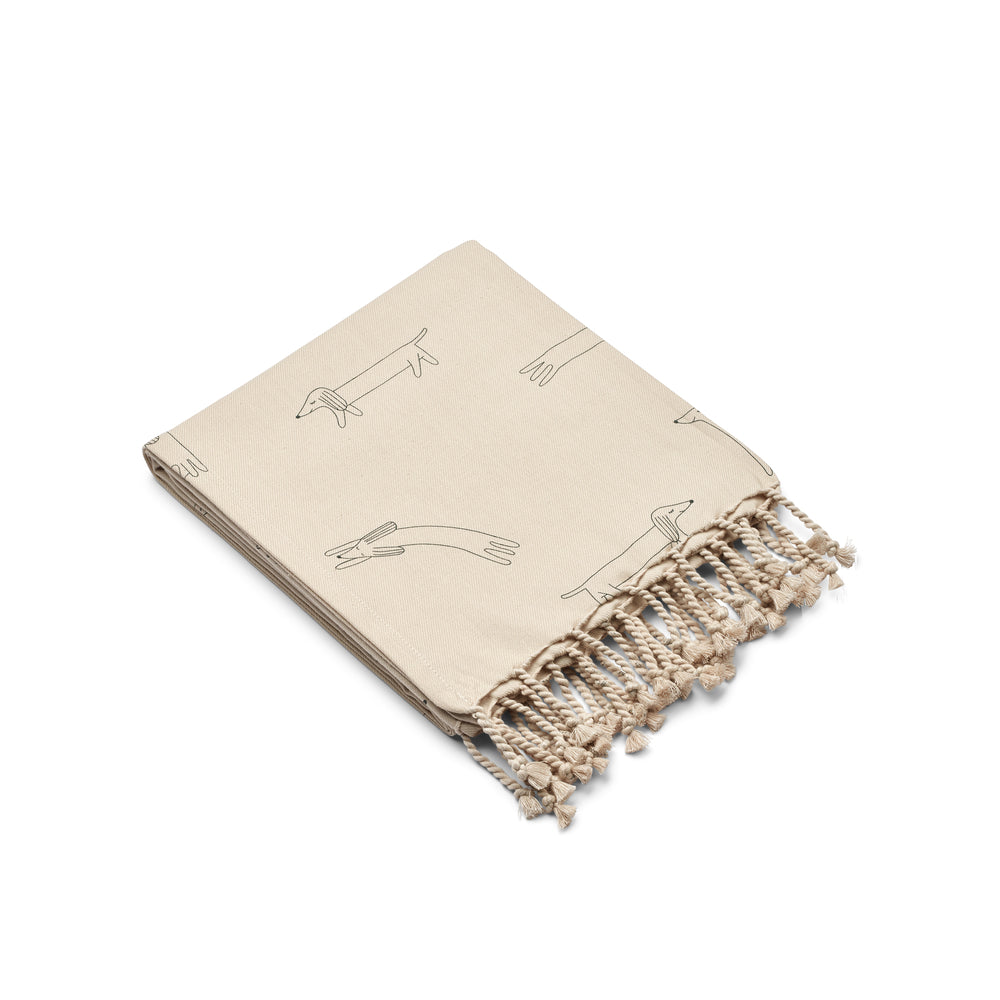 Sand Dog Printed Beach Towel