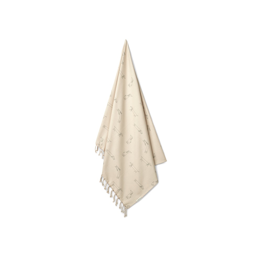 Sand Dog Printed Beach Towel