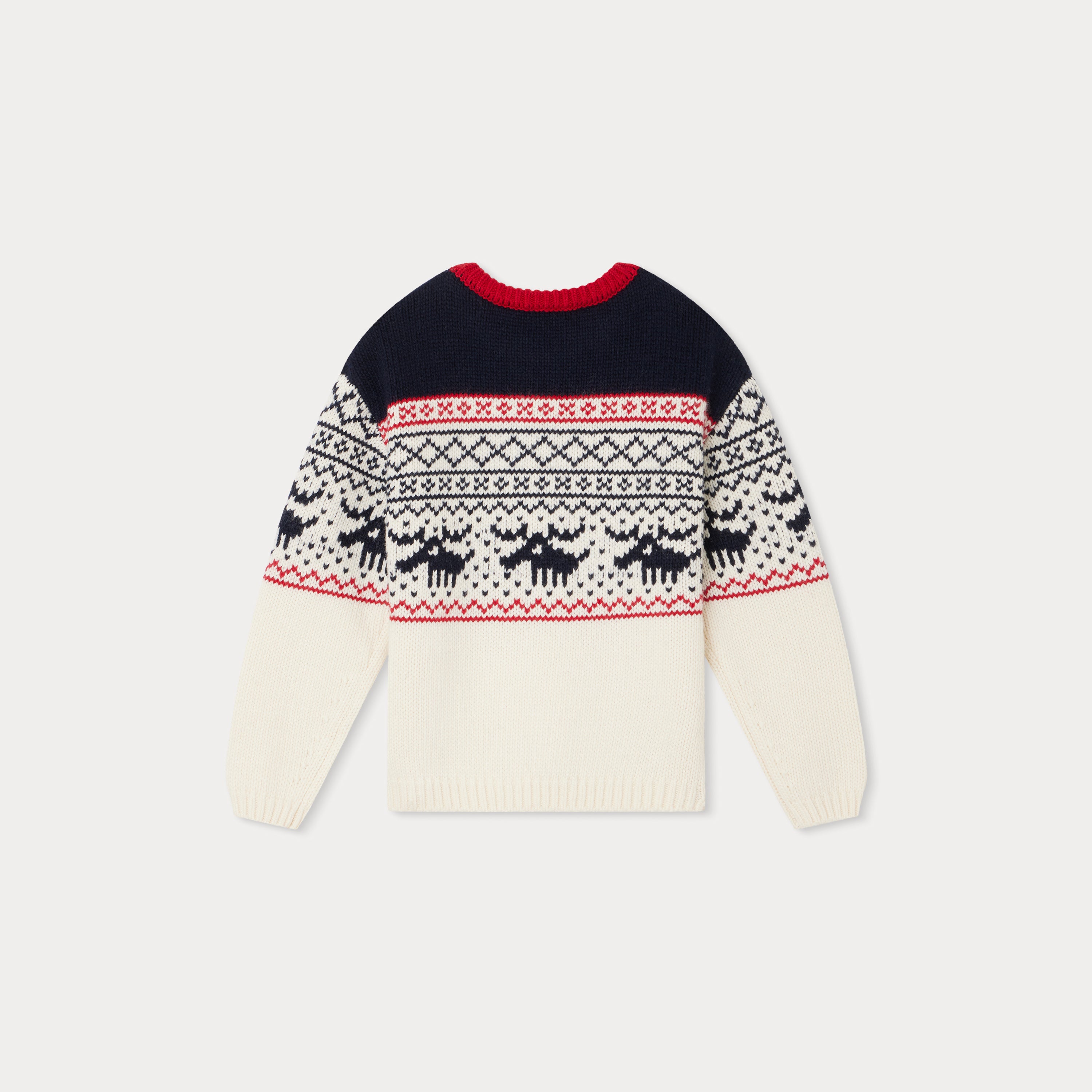 Boys & Girls Navy Jacquard Sweater