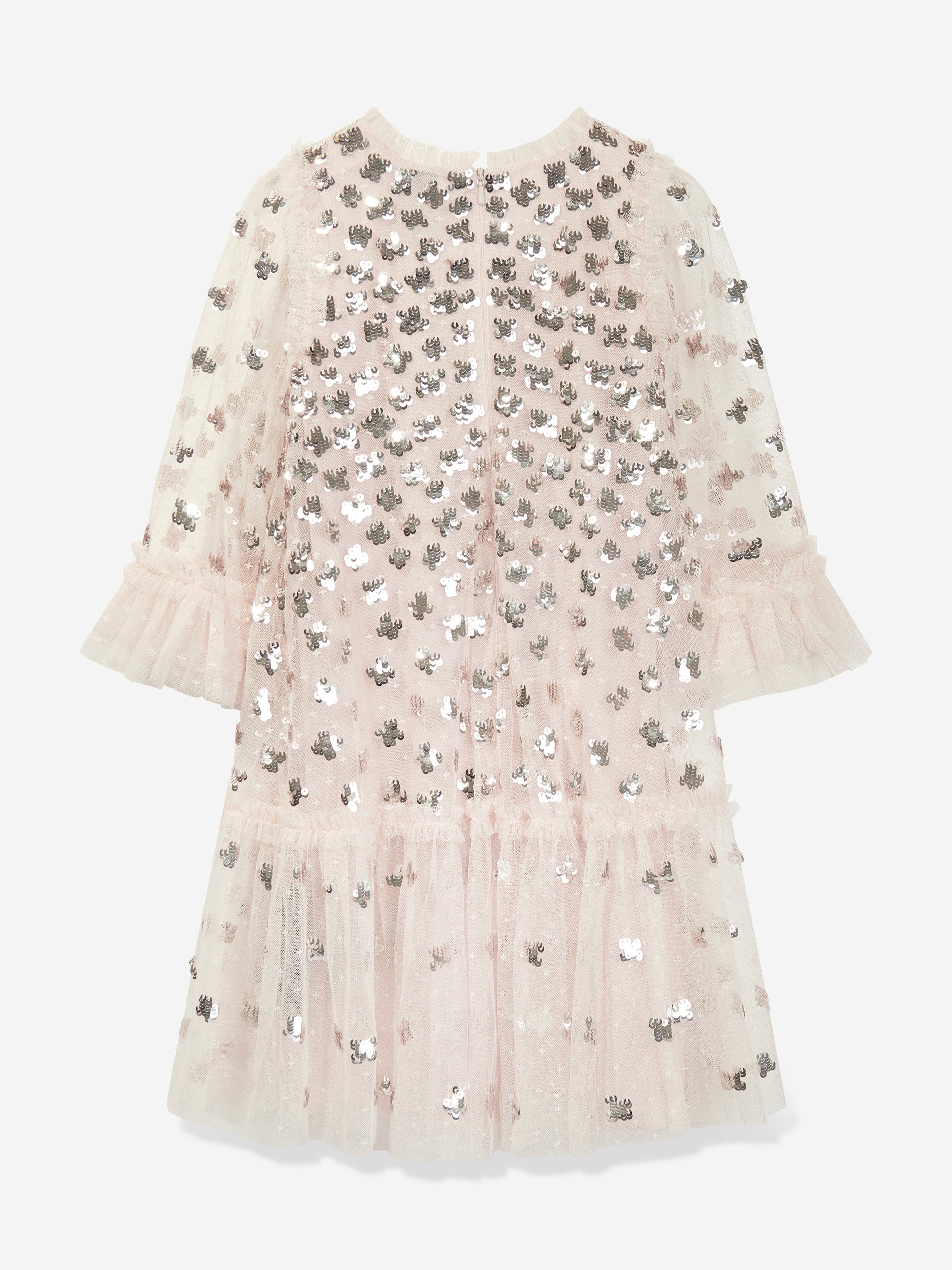 Needle & Thread Girls Glisten Tulle Dress in Pink