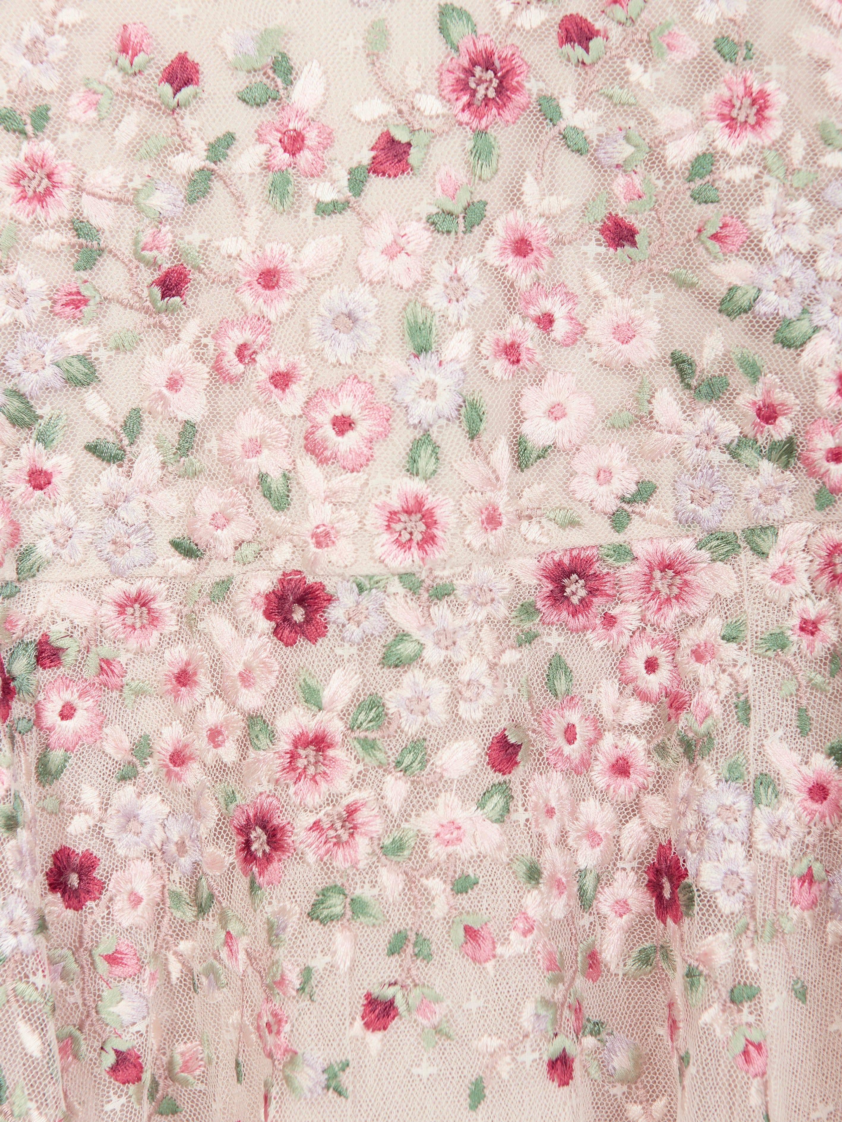 Needle & Thread Girls Lunaria Wreath Dress in Multicolour