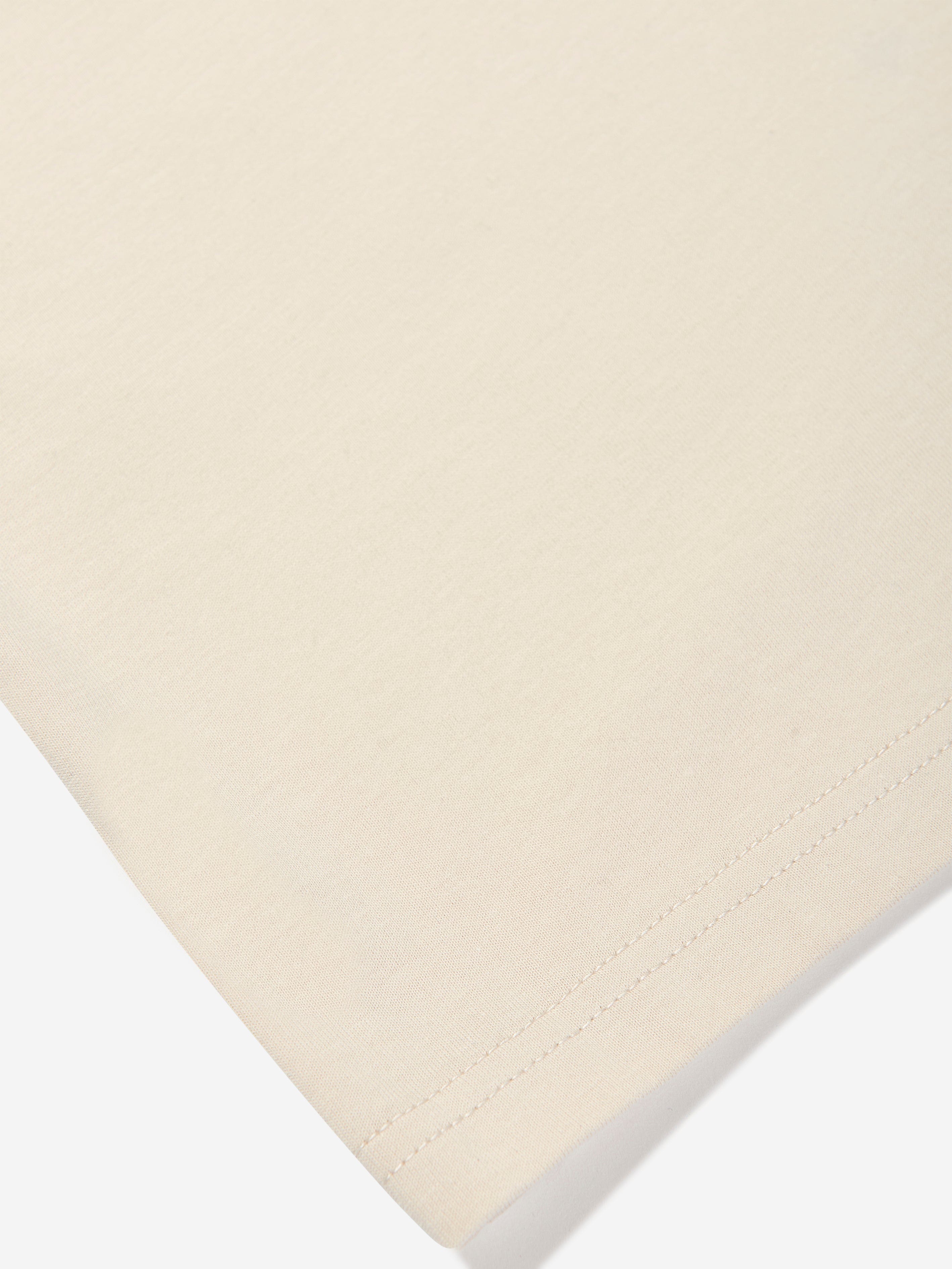 Boys Jersey Small Logo T-Shirt in Beige