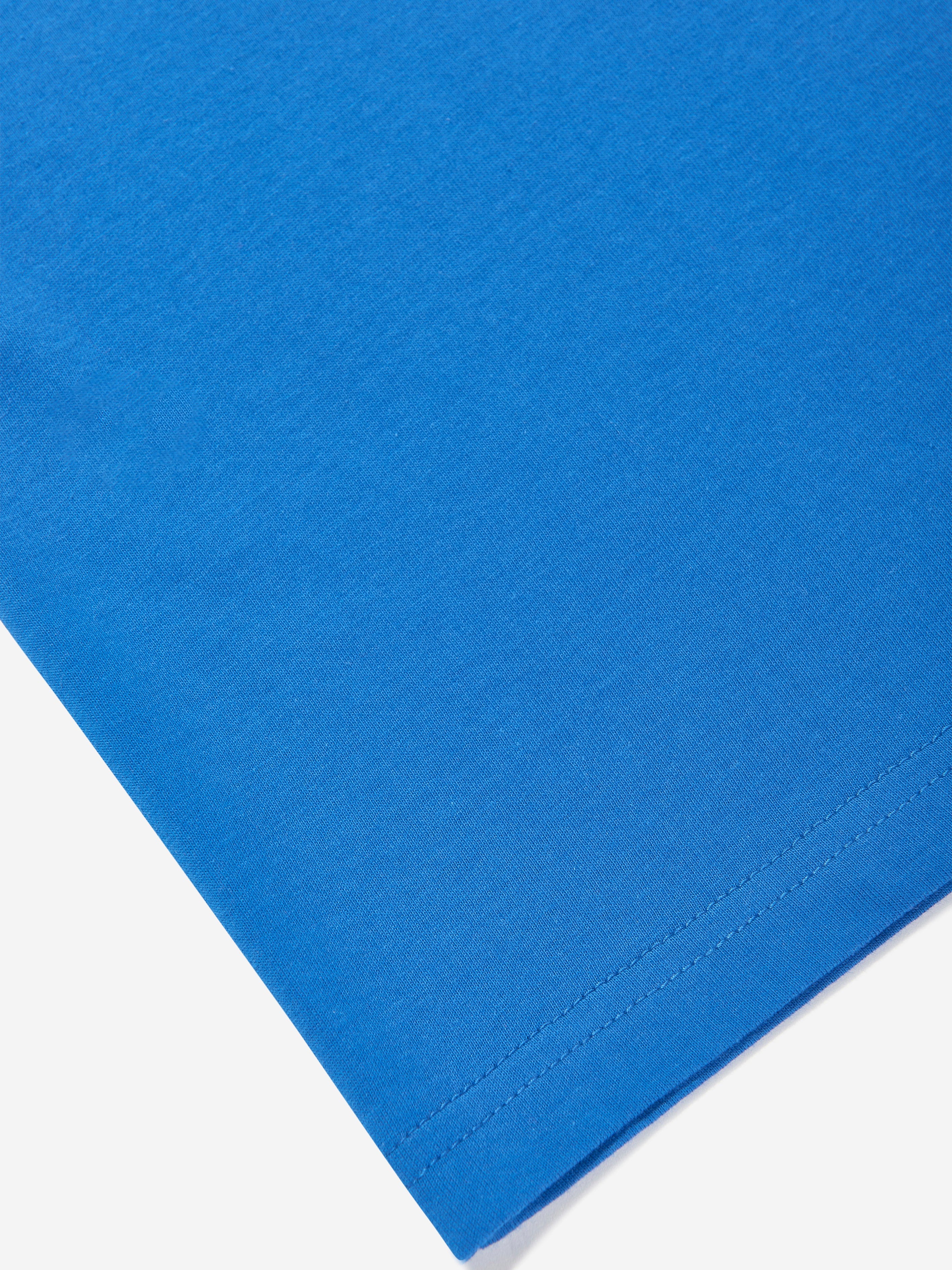 Boys Jersey Stacked Logo T-Shirt in Blue