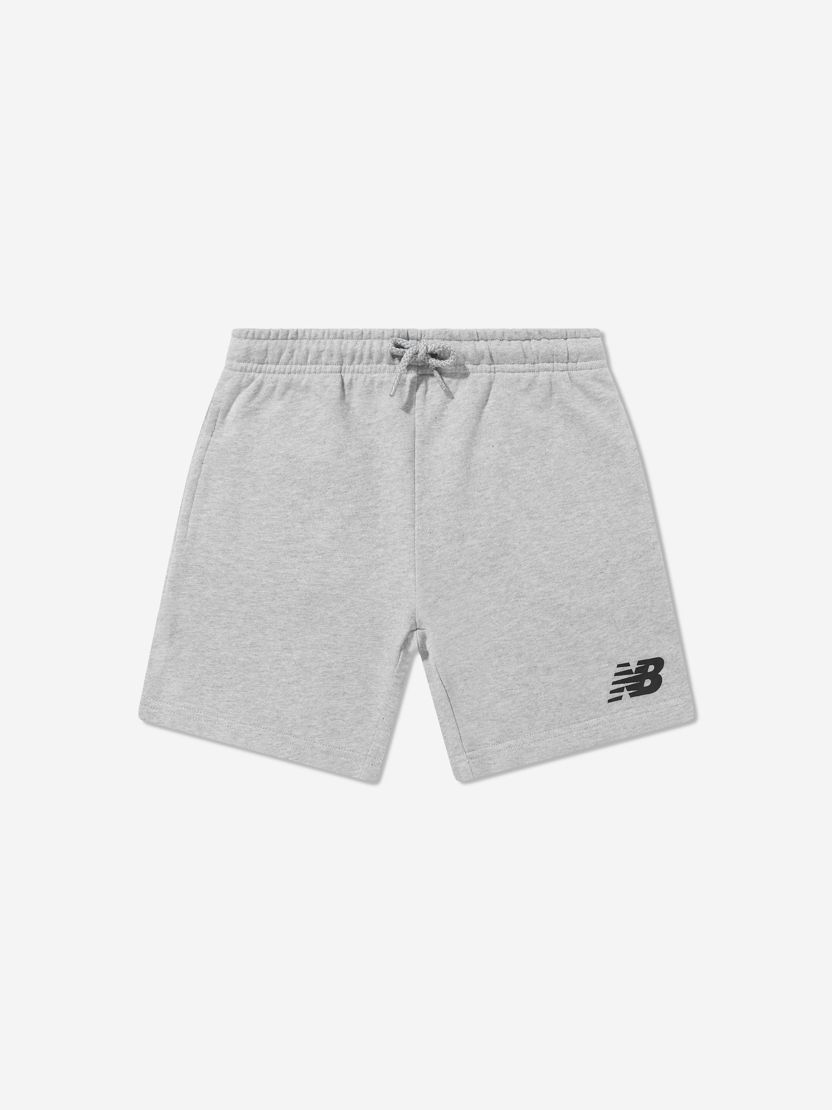 New Balance Boys Stacked Logo Short Set in Black