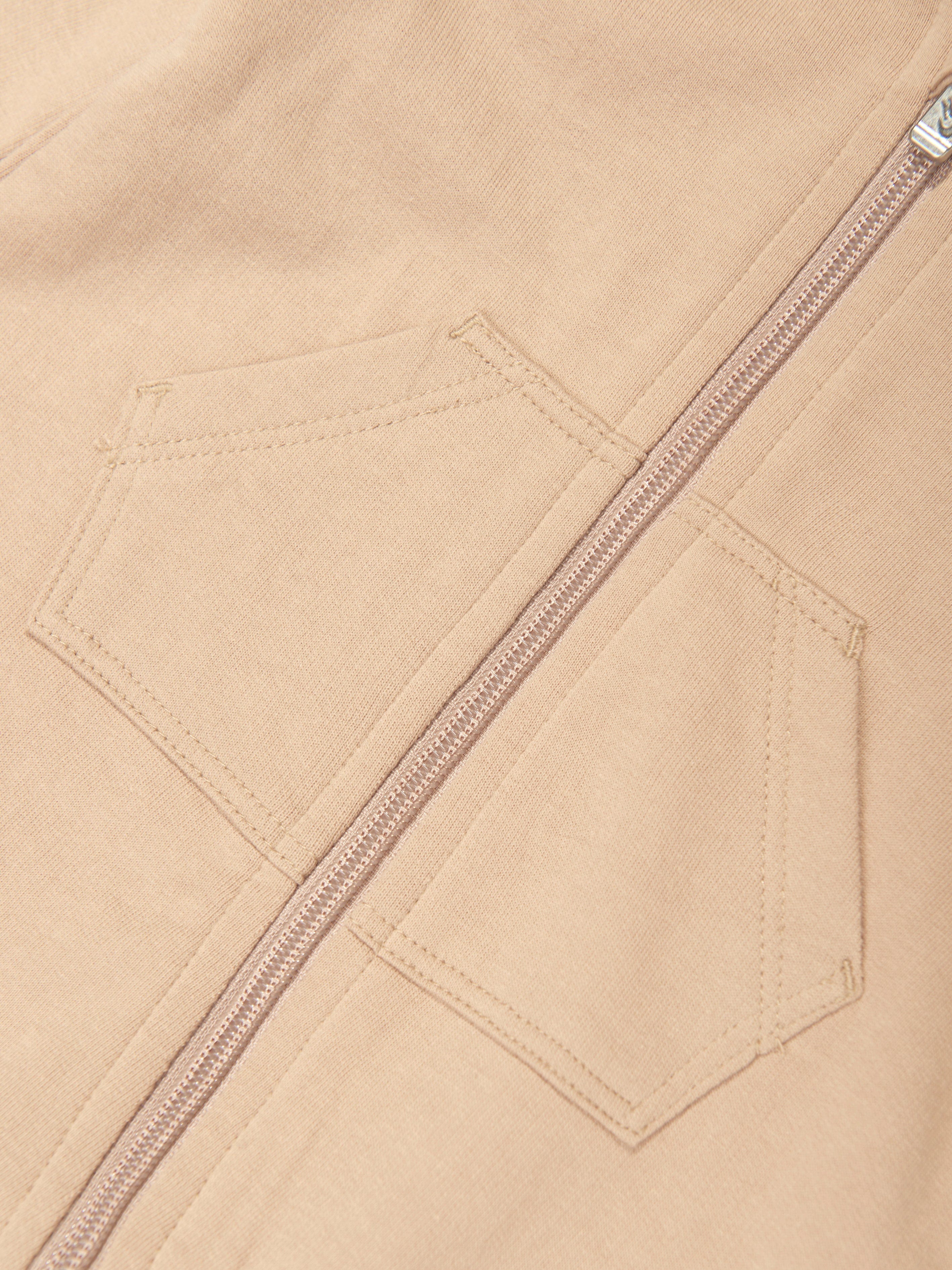 Baby Essentials Hooded Coverall in Beige