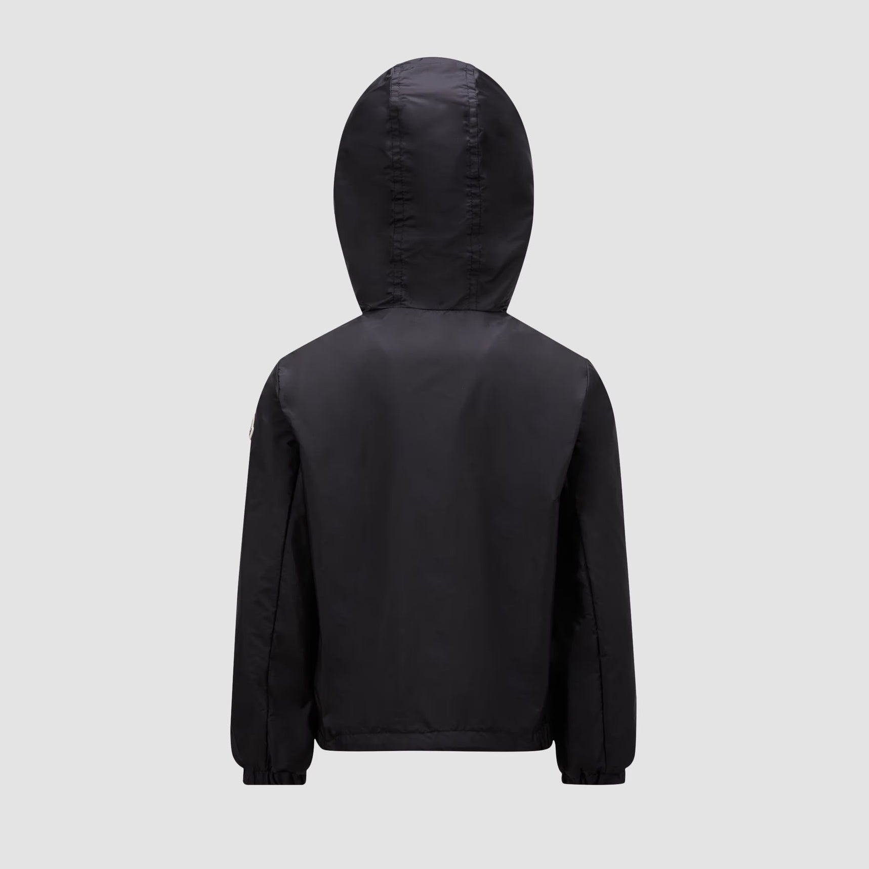 Boys Black Hooded Zip-Up Jacket
