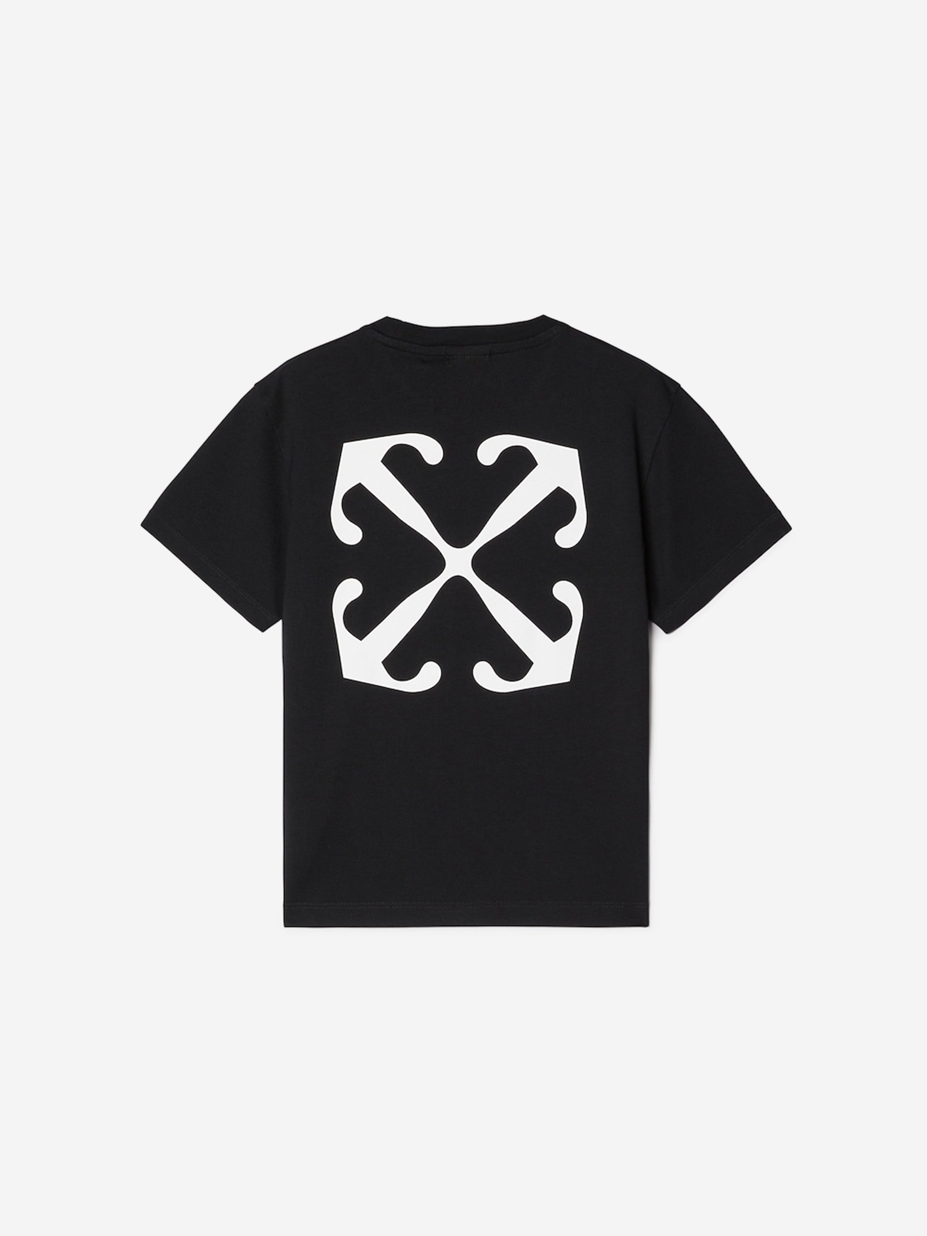Off-White Kids Off Stamp Plain T-Shirt in Black