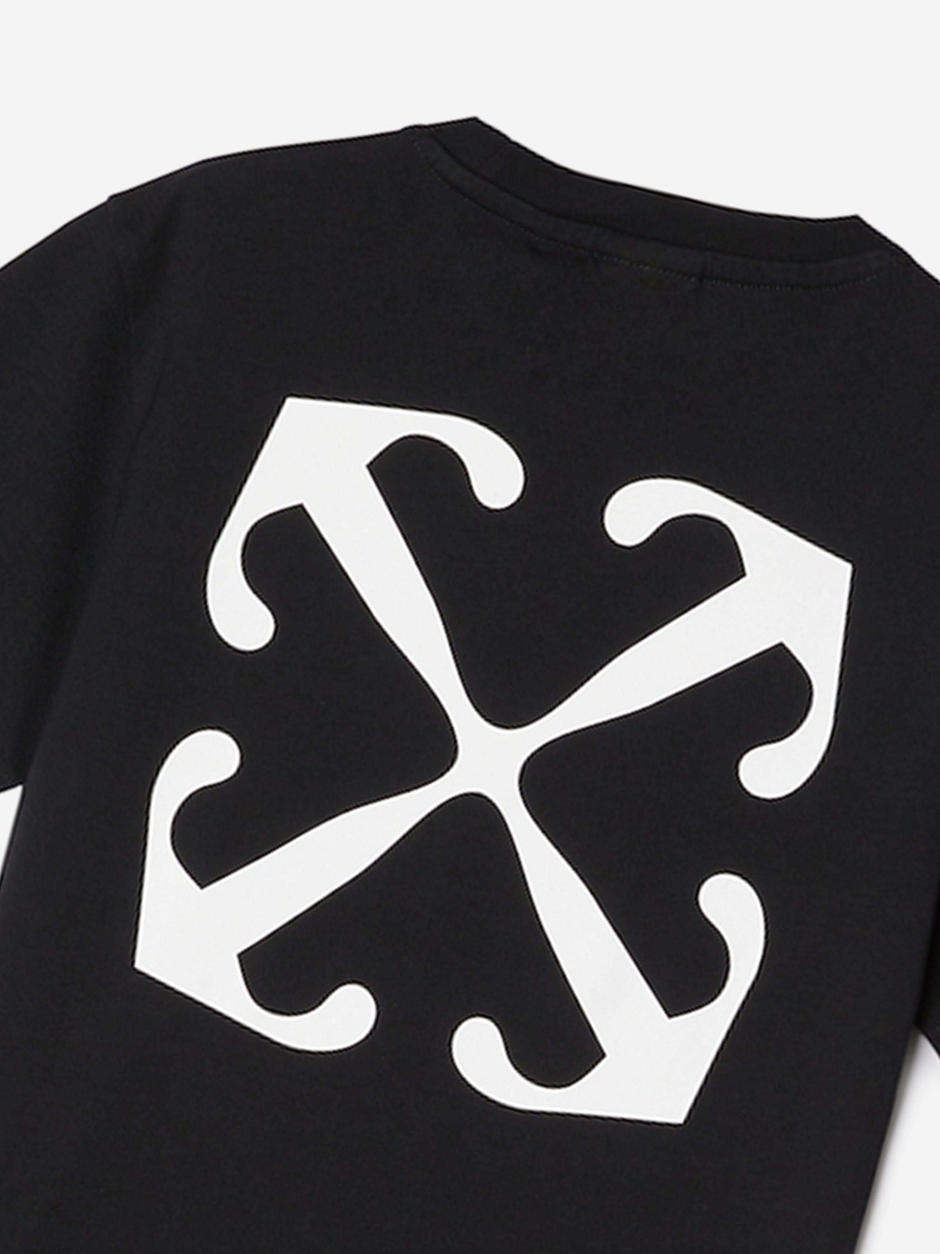 Off-White Kids Off Stamp Plain T-Shirt in Black