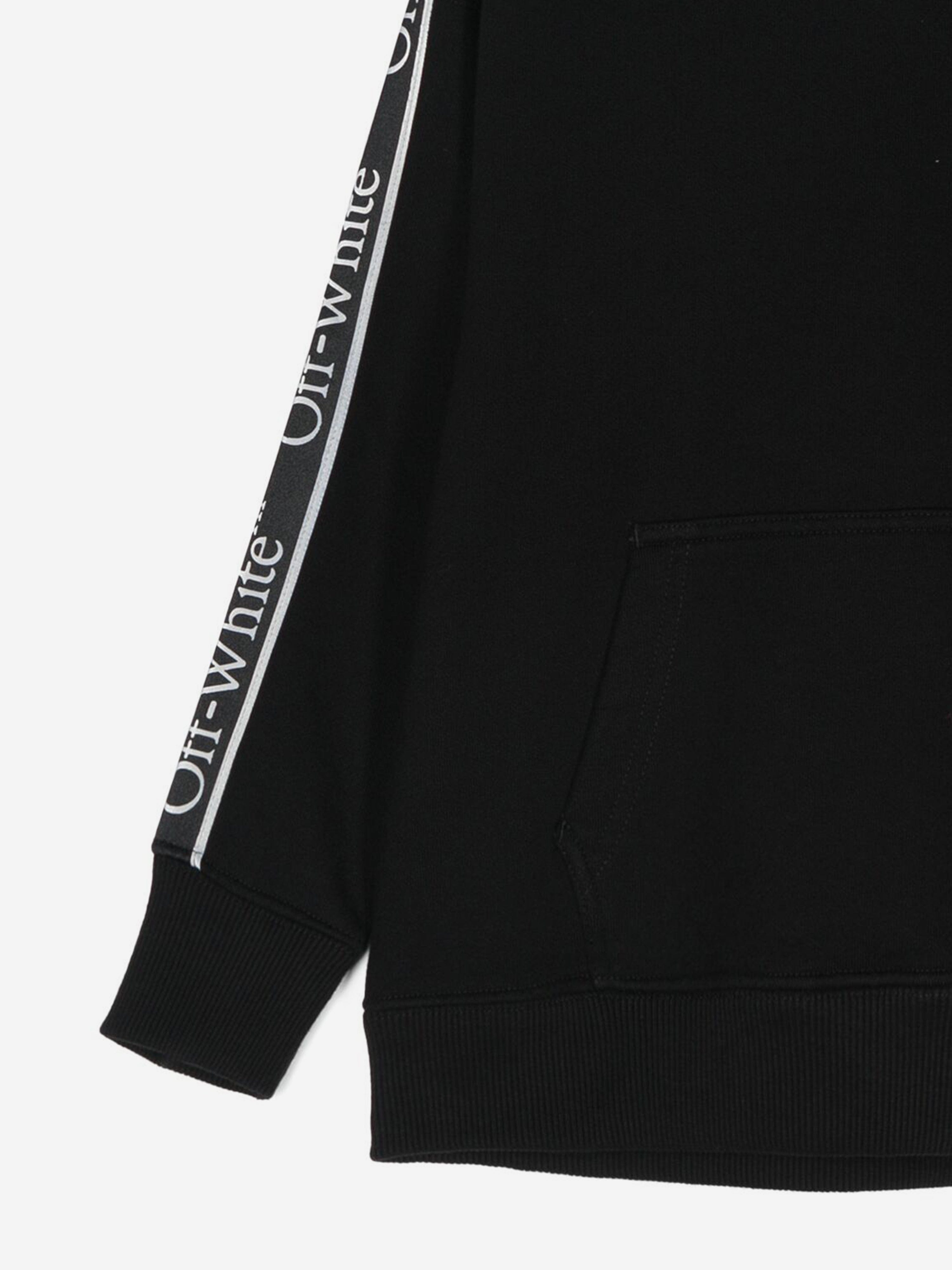 Off-White Boys Bookish Logo Band Hoodie in Black