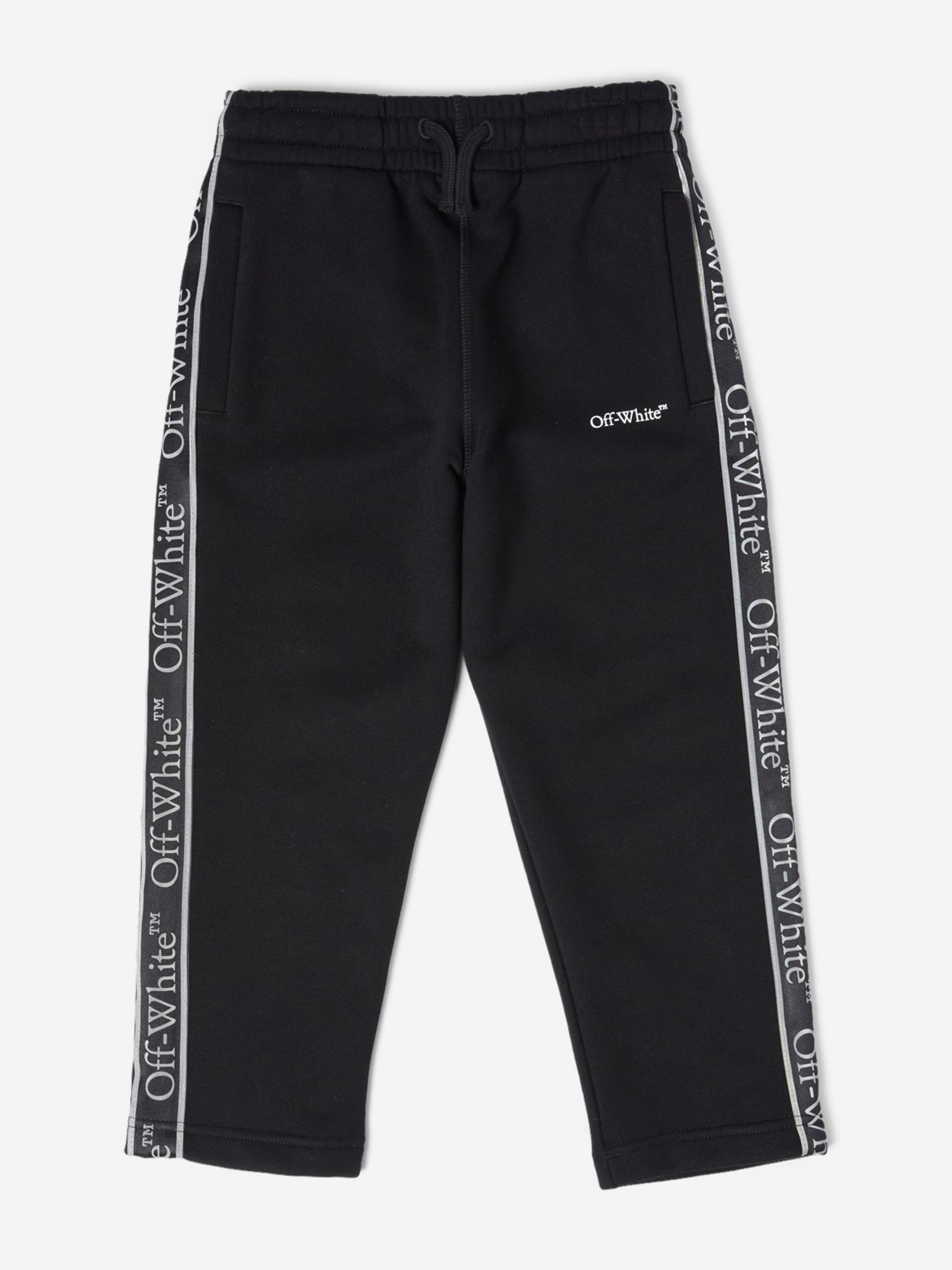 Off-White Boys Bookish Logo Band Joggers in Black