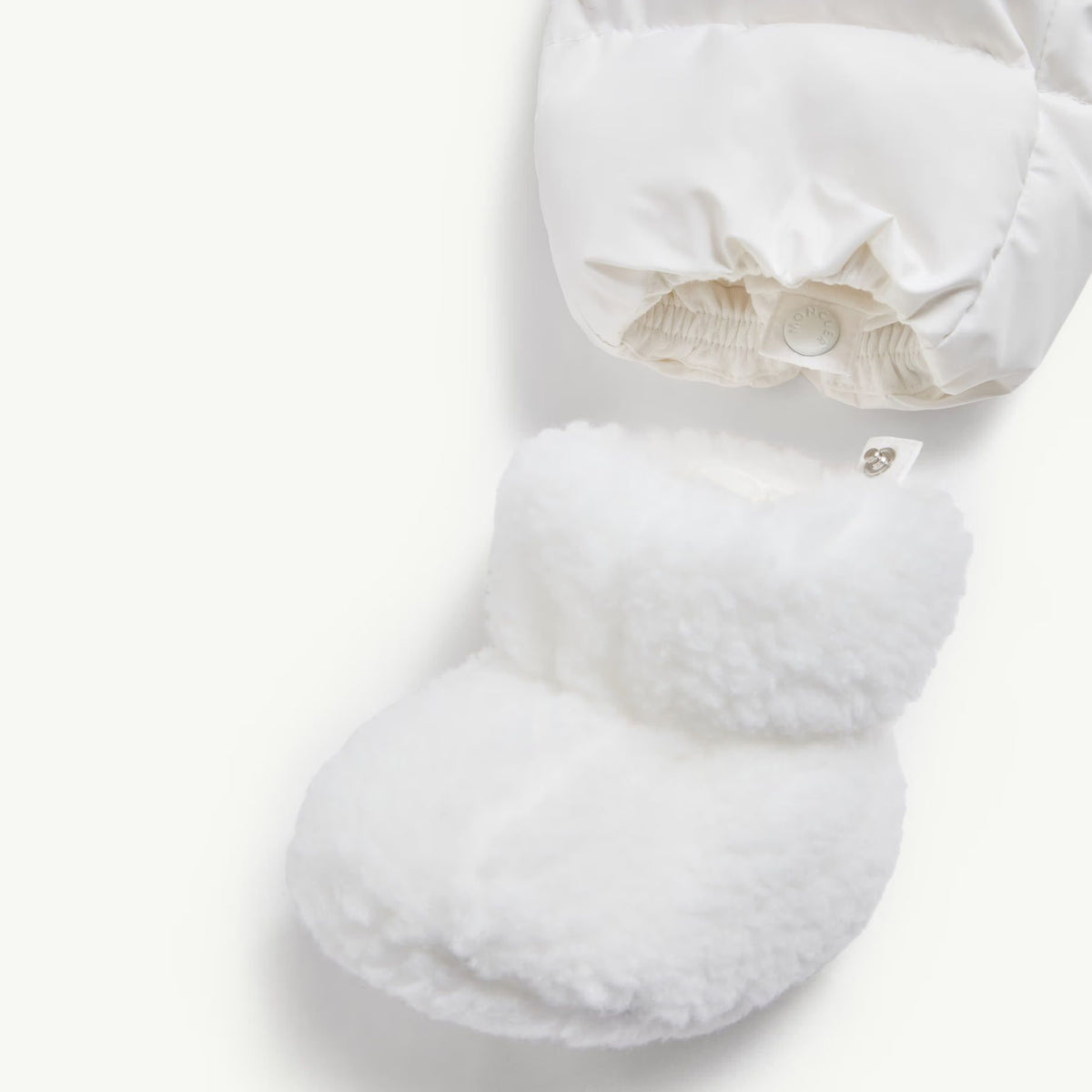 Combinaison rembourrée en duvet blanche pour bébés garçons et filles