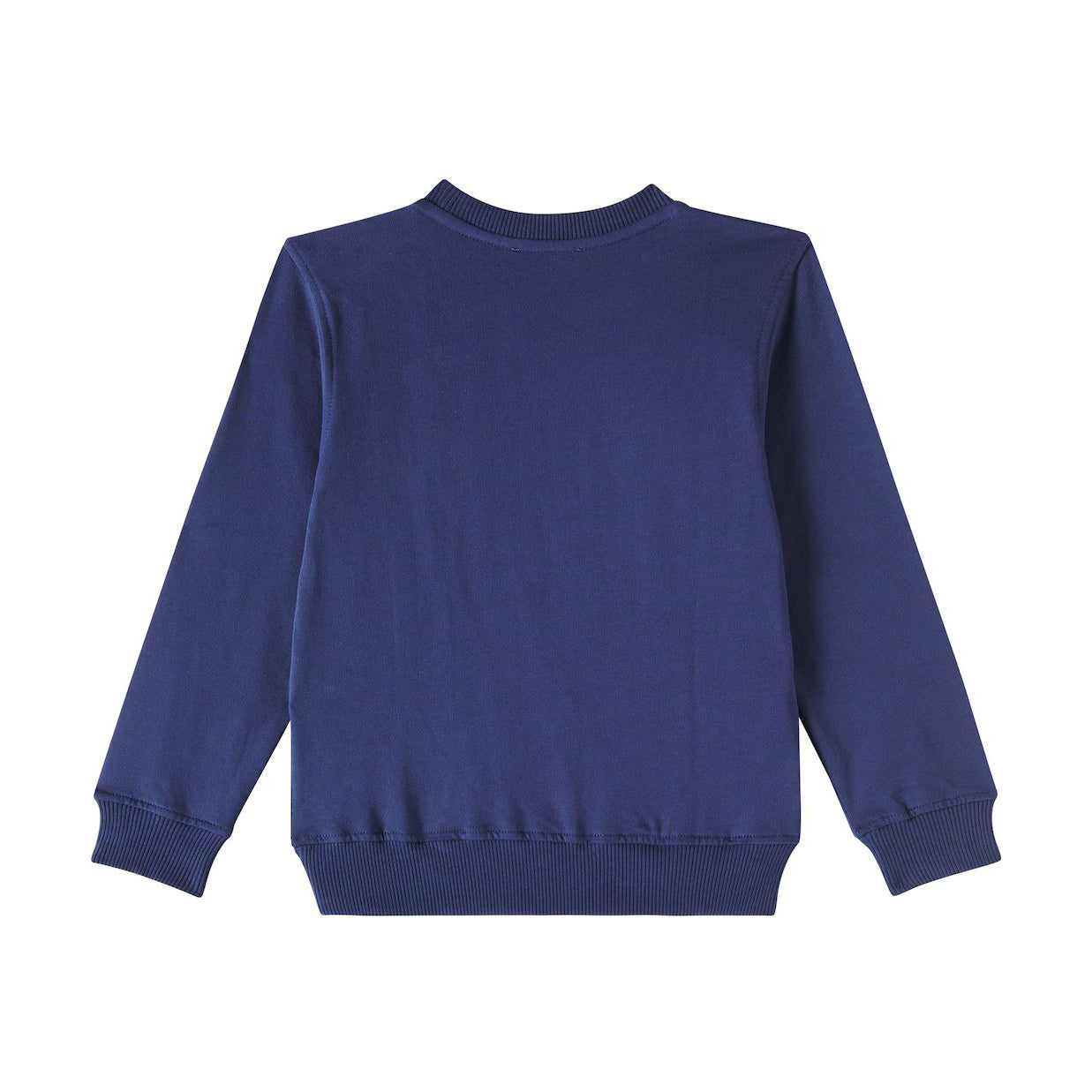 Boys & Girls Navy Blue Printed Logo Cotton Sweatshirt