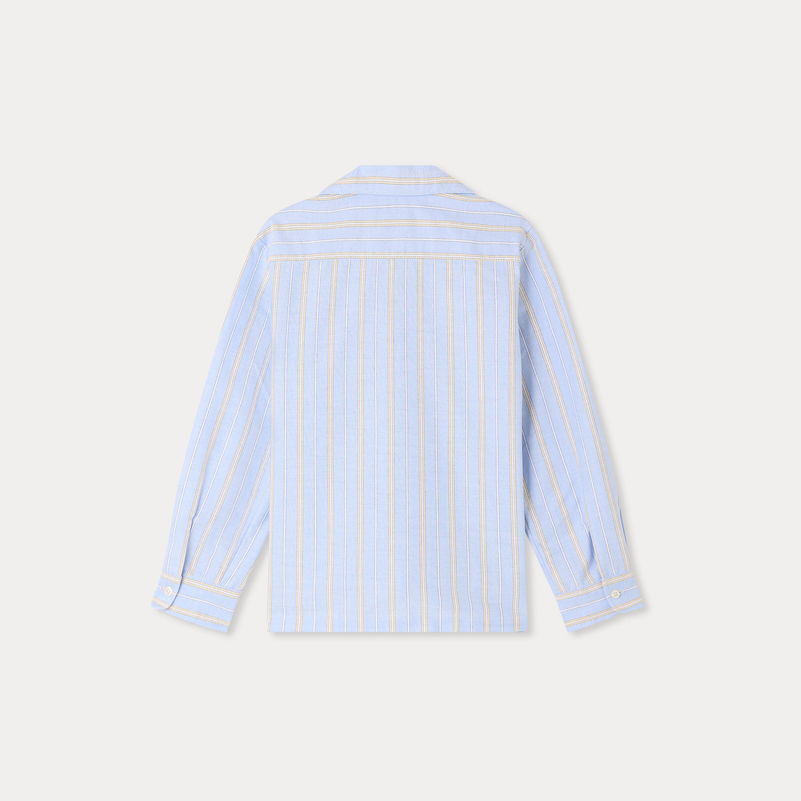 Boys Light Blue Stripes Cotton Shirt