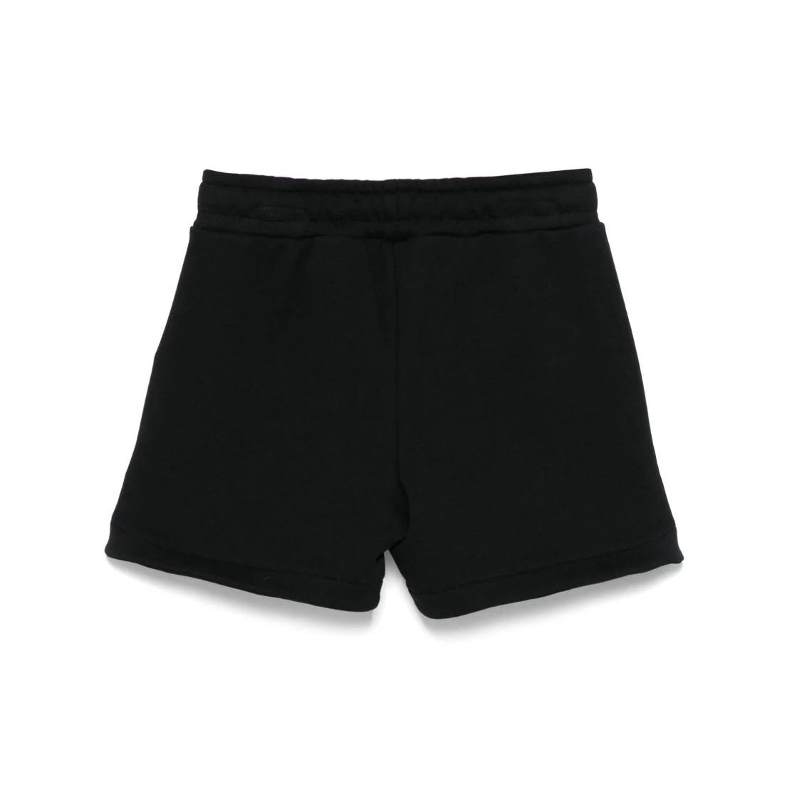 Girls Black Printed Cotton Shorts
