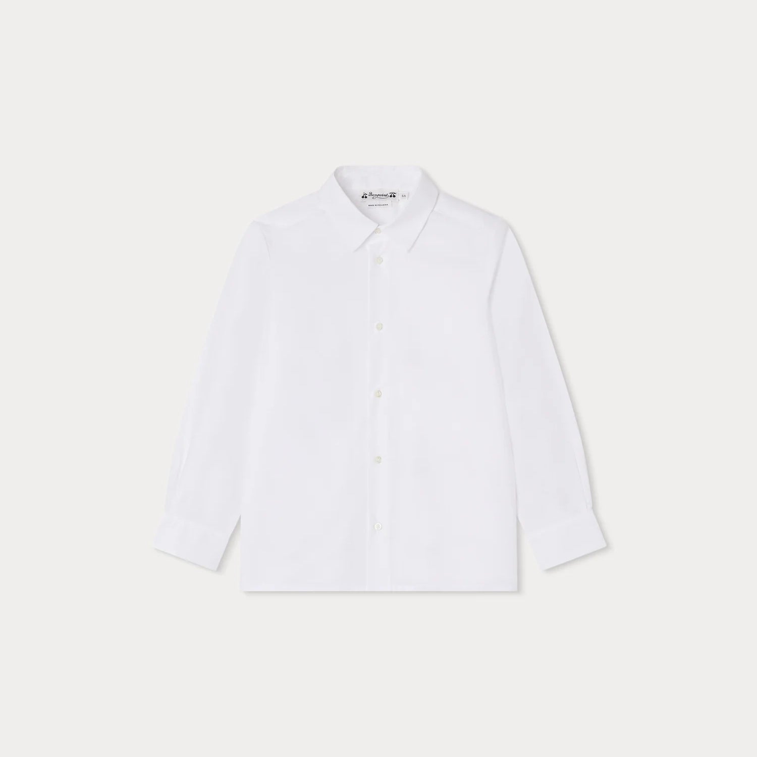 Boys White Cotton Shirt