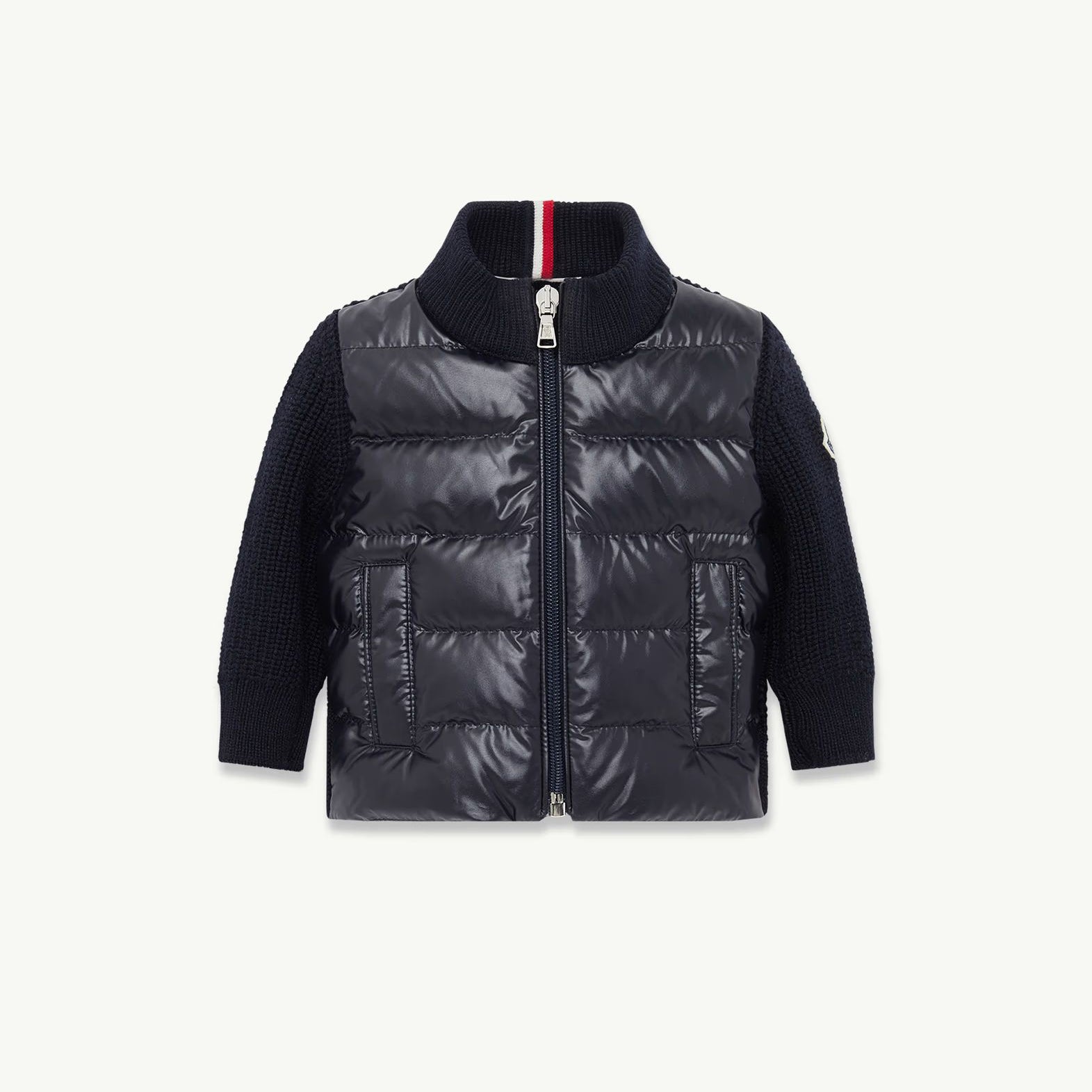 Baby Boys Navy Padded Down Zip-Up Top