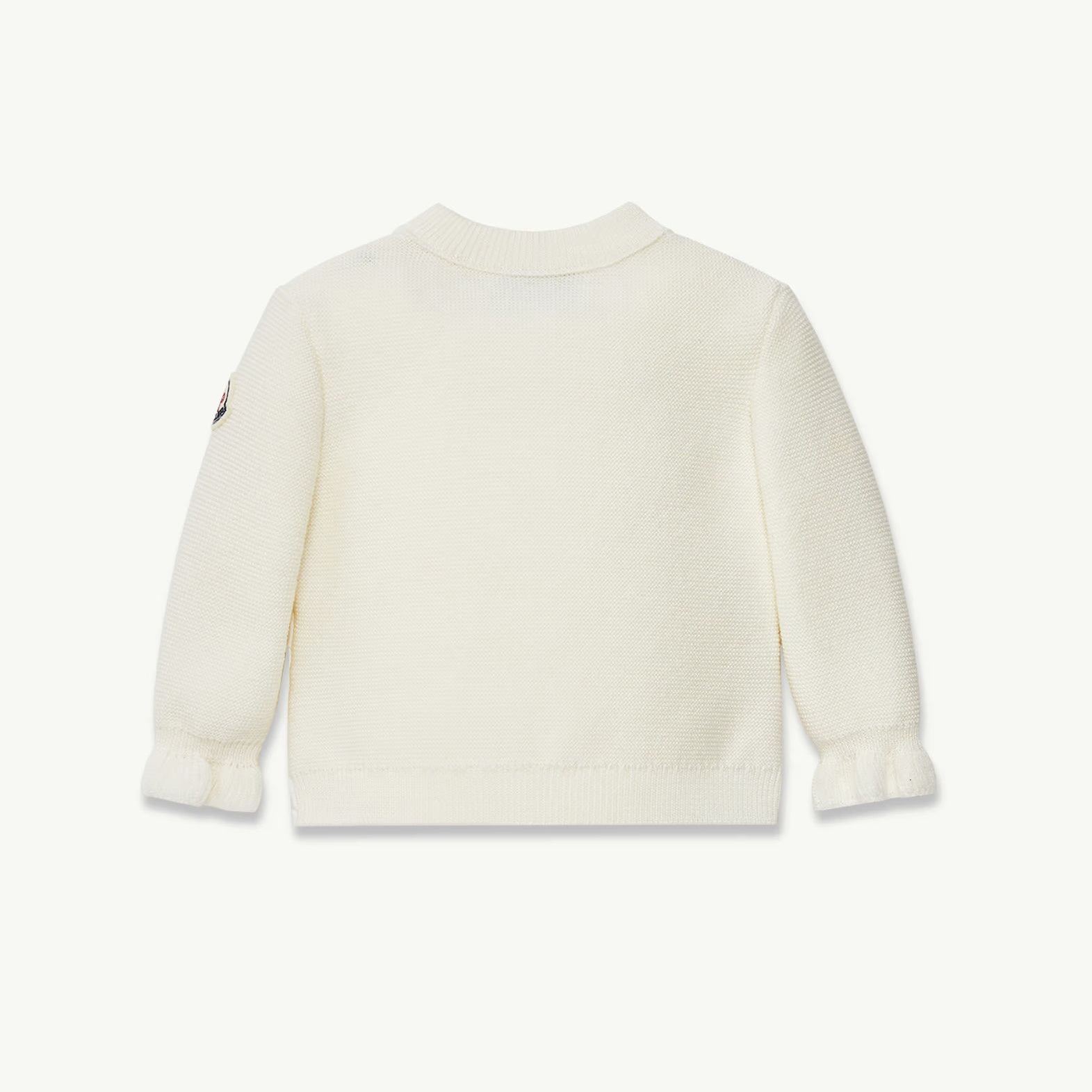 Baby Girls White Padded Down Zip-Up Top