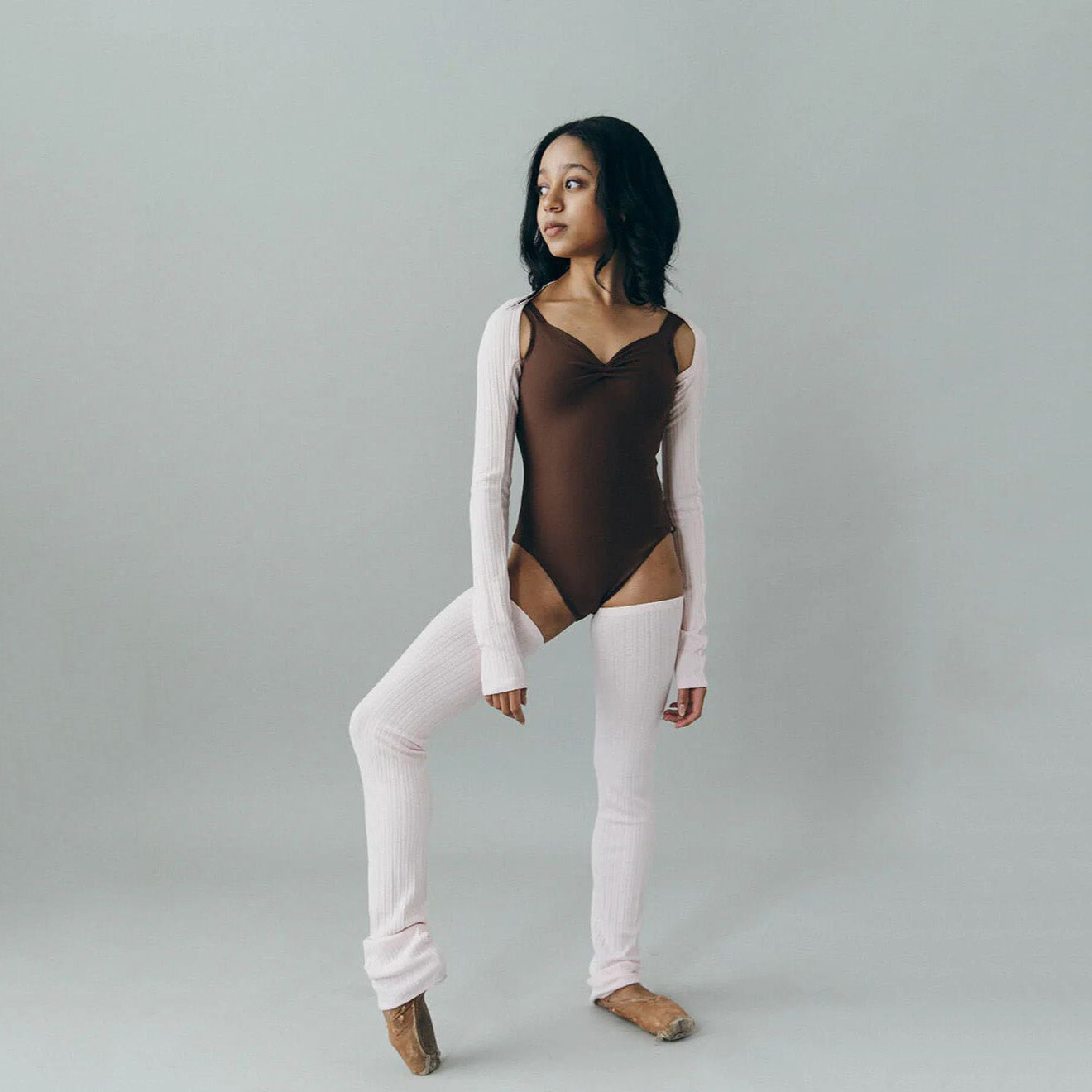 Adult Pink Ballet Shoulder Warmers(Pink Marshmallow - Natalie Shrug)