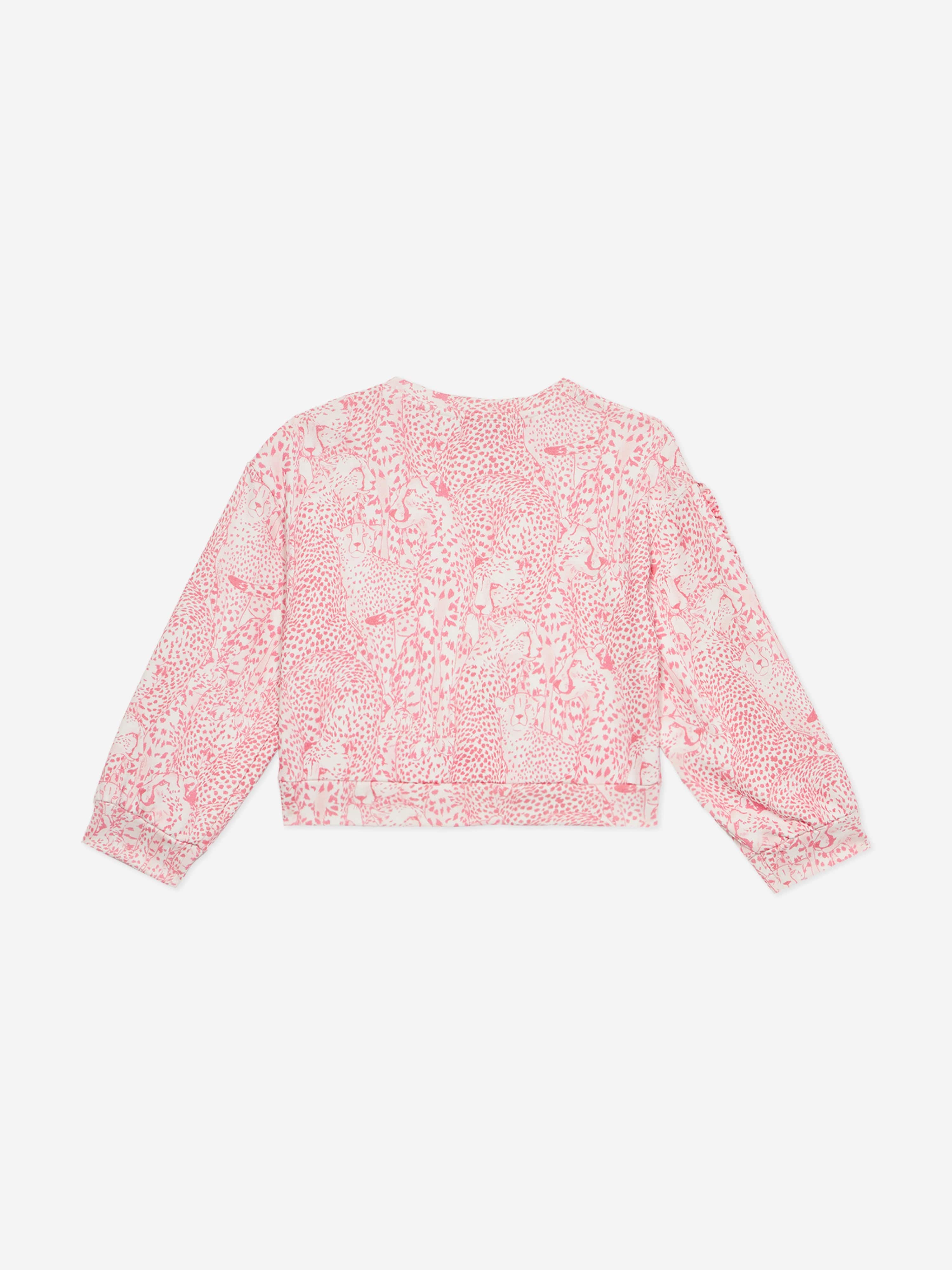 Girls Branded Sweatshirt in Pink