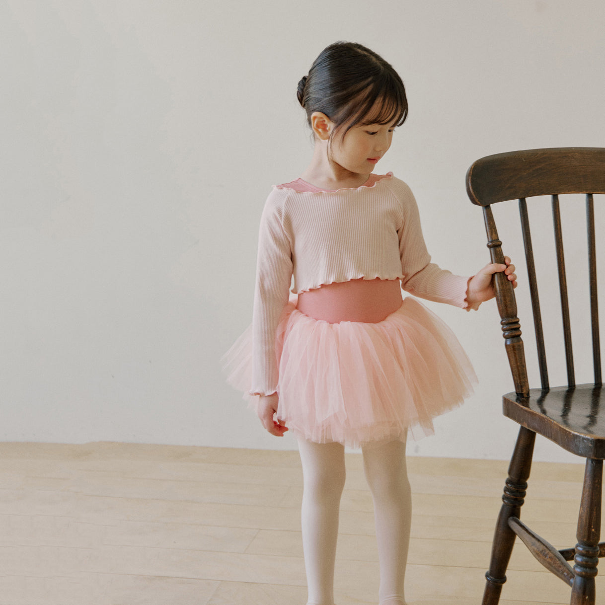 Girls Pink Crop Ballet T-Shirt
